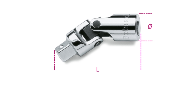 Universal Joint, 1/4 Drive, 41mm Length - Beta Tools 900/25 image 1