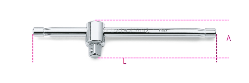 Sliding T-Handle, 1/4 Drive, 115mm Length - Beta Tools 900/42 image 1