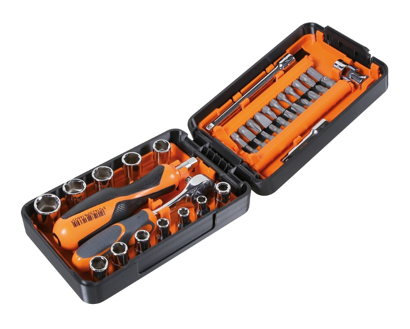 Compact Tool Case with 11 Hexagon Sockets, 21 Bits, 7 Accessories - Beta Tools 900/C39N image 1