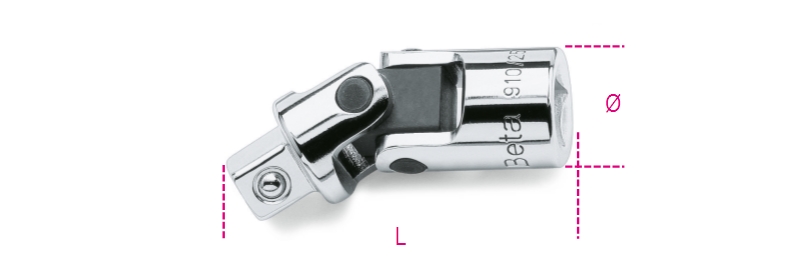3/8 Drive Universal Joint 54.6mm - Beta Tools 910/25 image 1