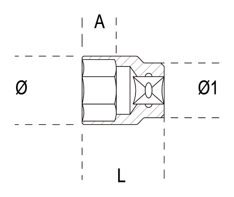 Hexagon Hand Socket 3/8 22mm - Beta Tools 910A 22 thumbnail 4