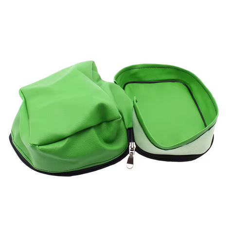 REAR FENDER TOOL BAG GREEN LEATHER WATERPROOF thumbnail 2