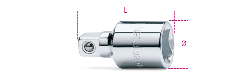 Adaptor 1/2 Female to 3/8 Male Drives 42mm - Beta Tools 920/15 image 1