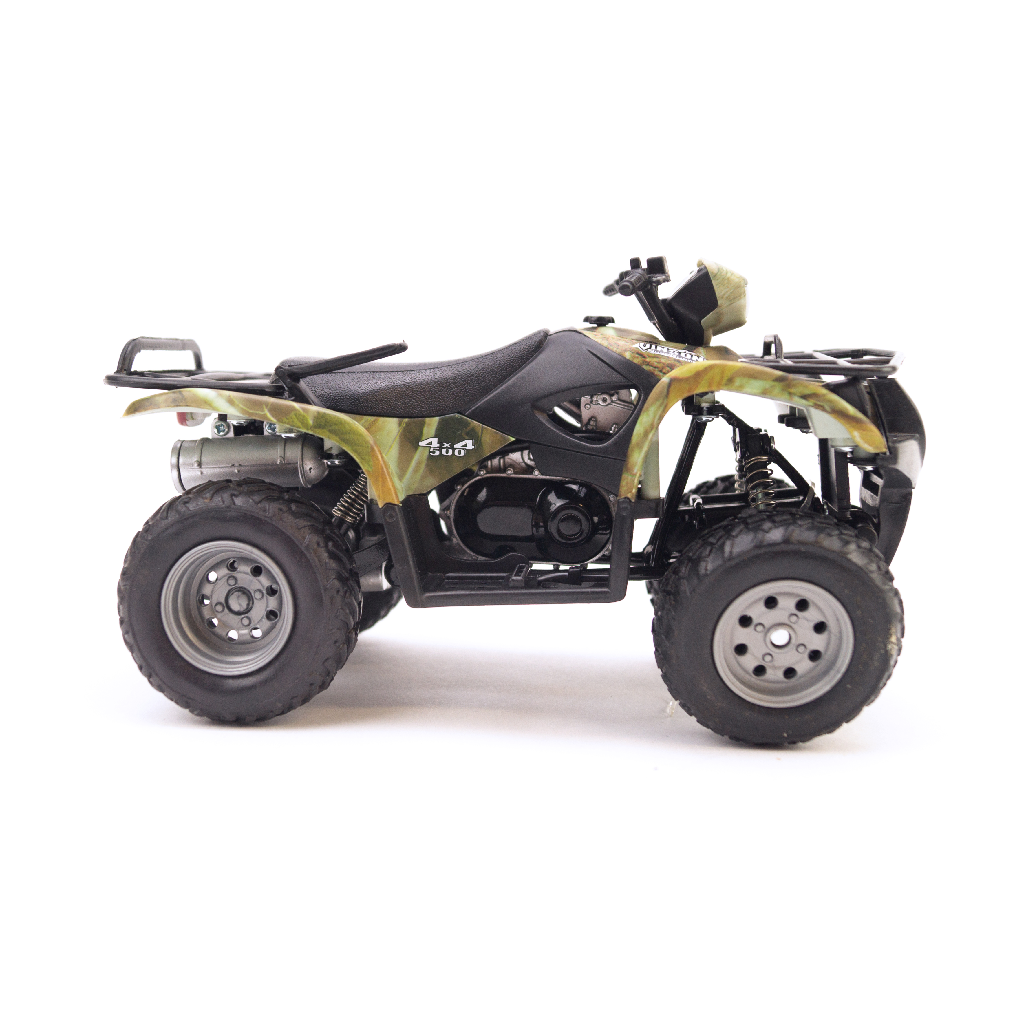 MODEL SUZUKI VINSON AUTO 500 4X4, CAMO ATV WITH RIFLES, SCALE 1:12, NEWRAY 42903A 42903, ATV thumbnail 4