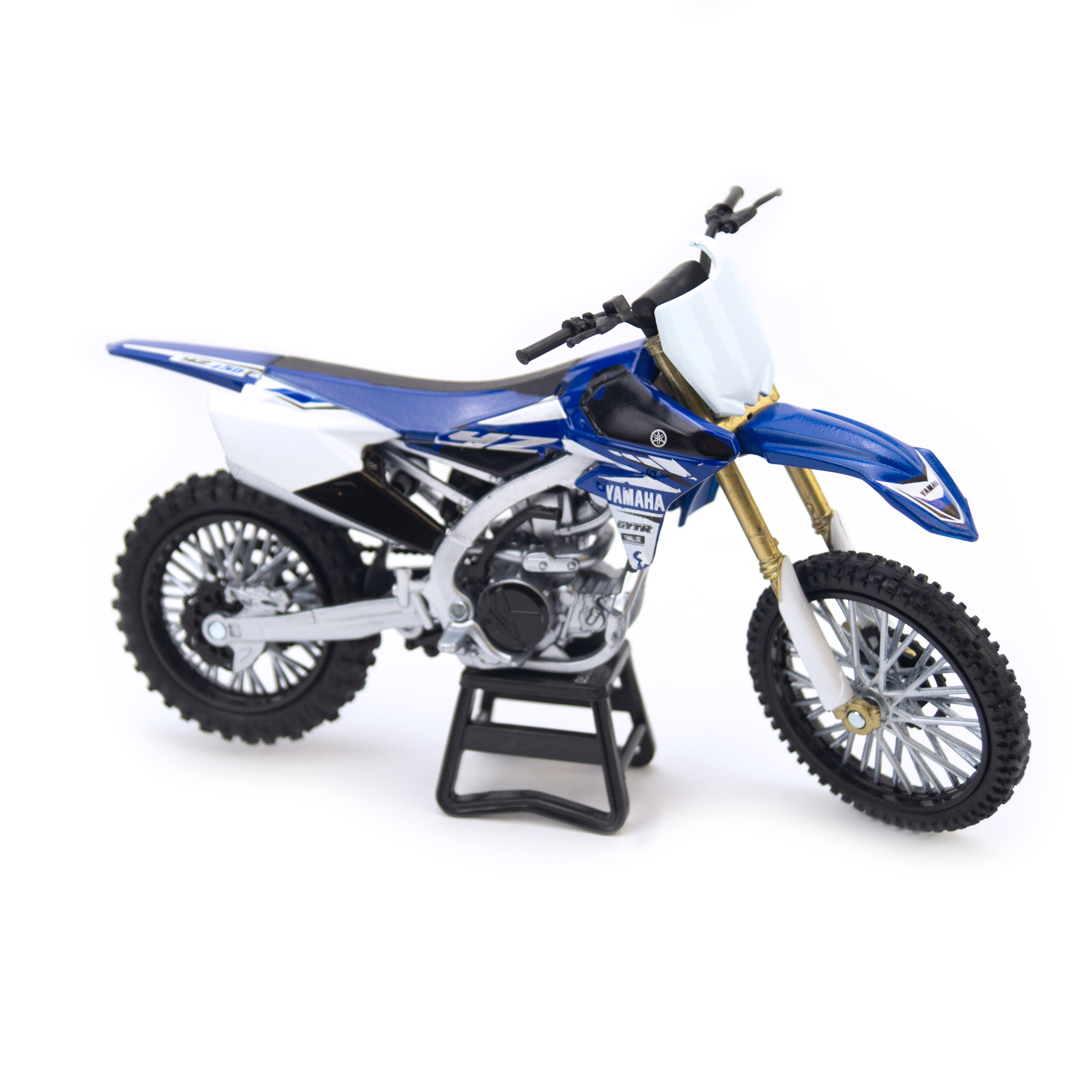 MODEL DIE CAST YAMAHA YZ 450 F, 2016, BLUE AND WHITE, SCALE 1:12, NEWRAY 57983, MX thumbnail 3