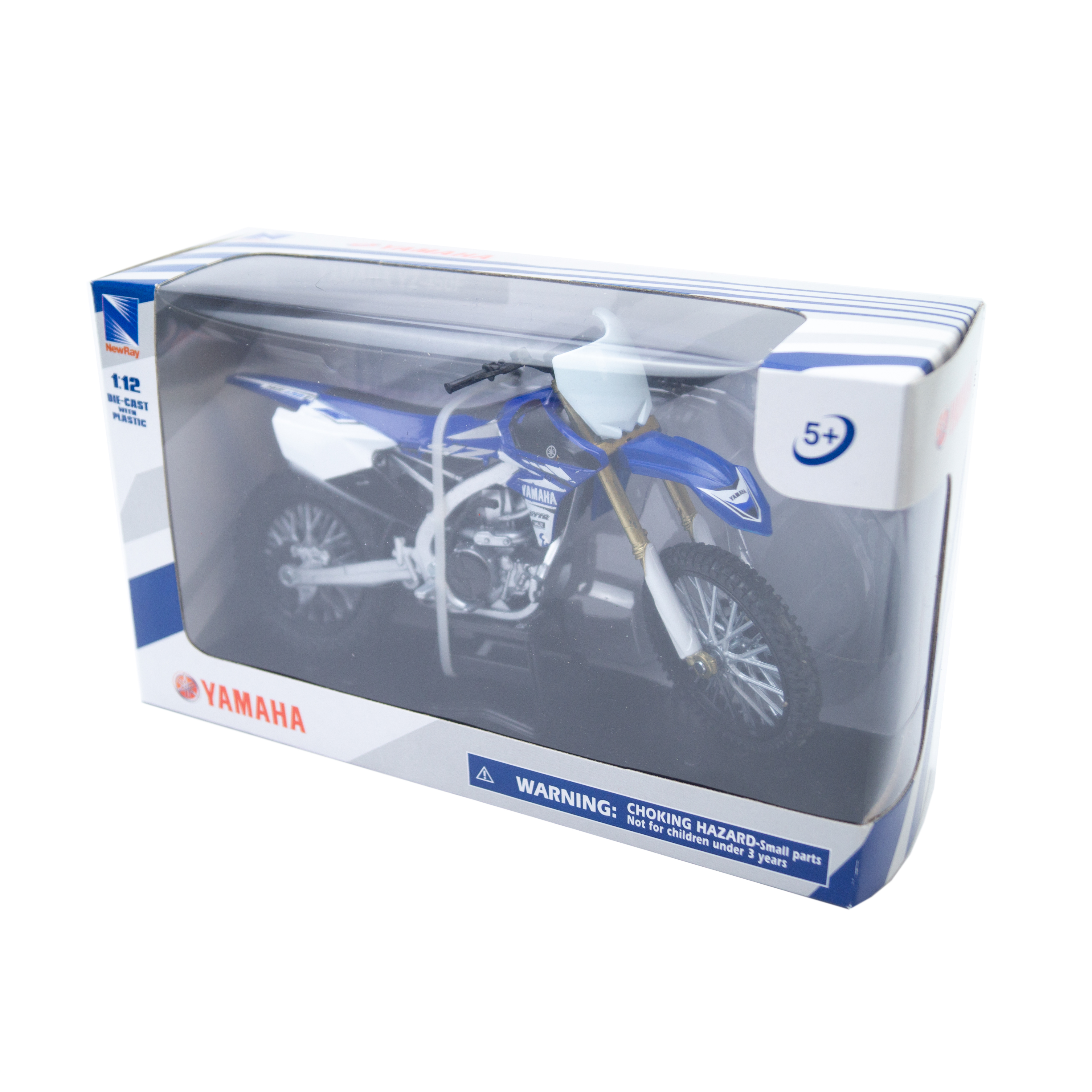 MODEL DIE CAST YAMAHA YZ 450 F, 2016, BLUE AND WHITE, SCALE 1:12, NEWRAY 57983, MX thumbnail 2