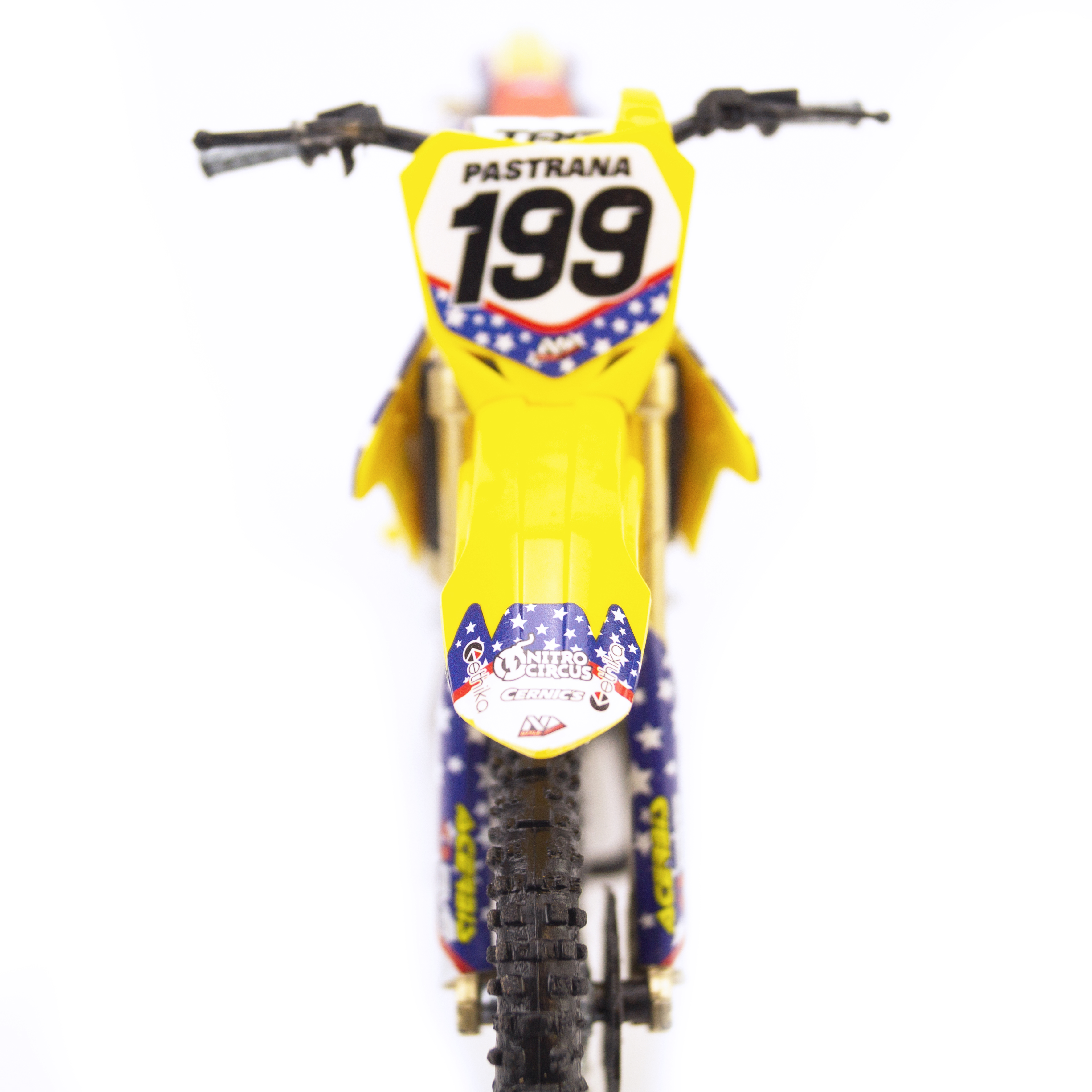 MODEL DIE CAST NITRO CIRCUS DIRT BIKE, TRAVIS PASTRANA, SCALE 1:12, NEWRAY 57993, MX thumbnail 5
