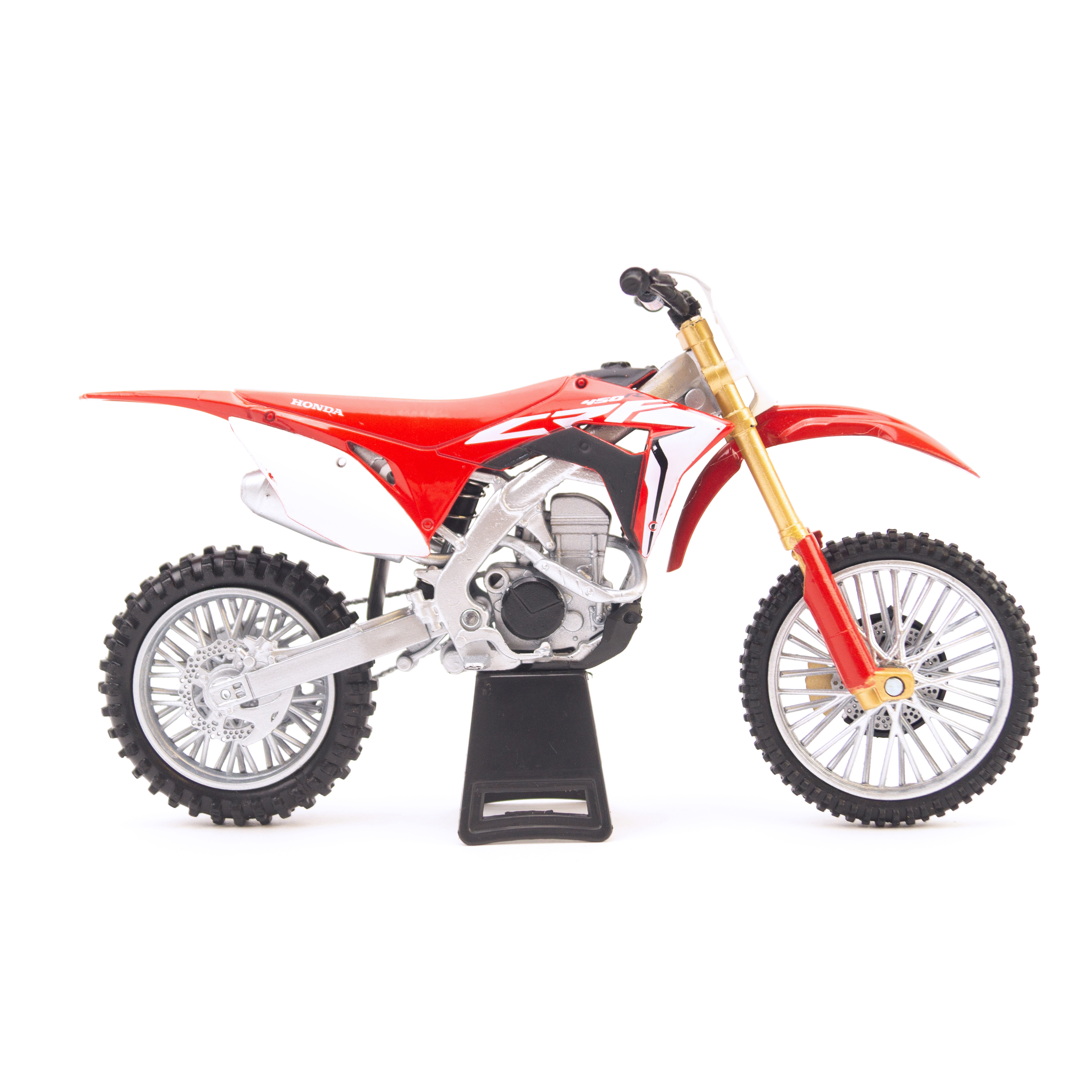 MODEL DIE CAST HONDA CRF 450 R 2017, RED AND WHITE, 1:12 SCALE, NEW RAY 57873 thumbnail 3