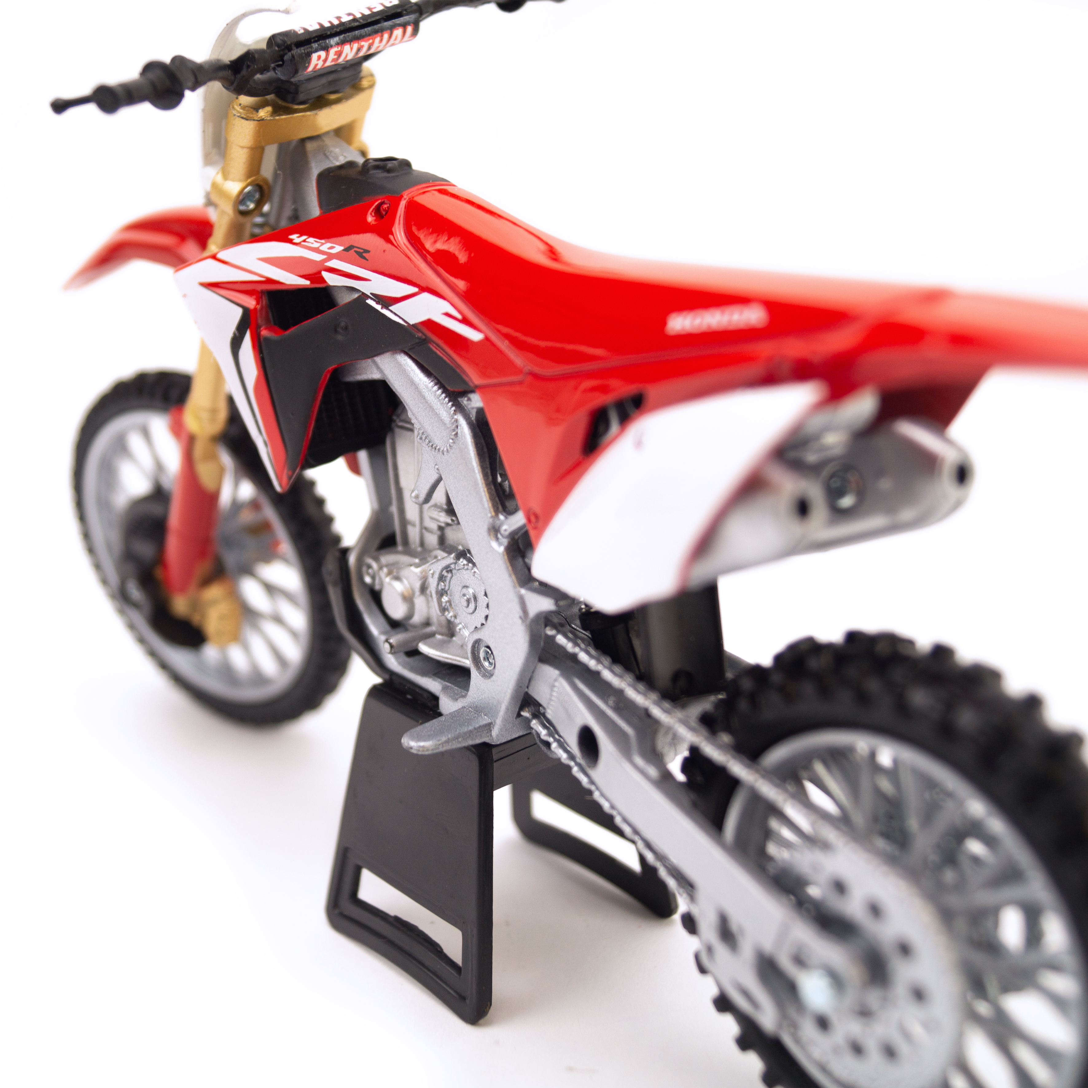 MODEL DIE CAST HONDA CRF 450 R 2017, RED AND WHITE, 1:12 SCALE, NEW RAY 57873 thumbnail 6