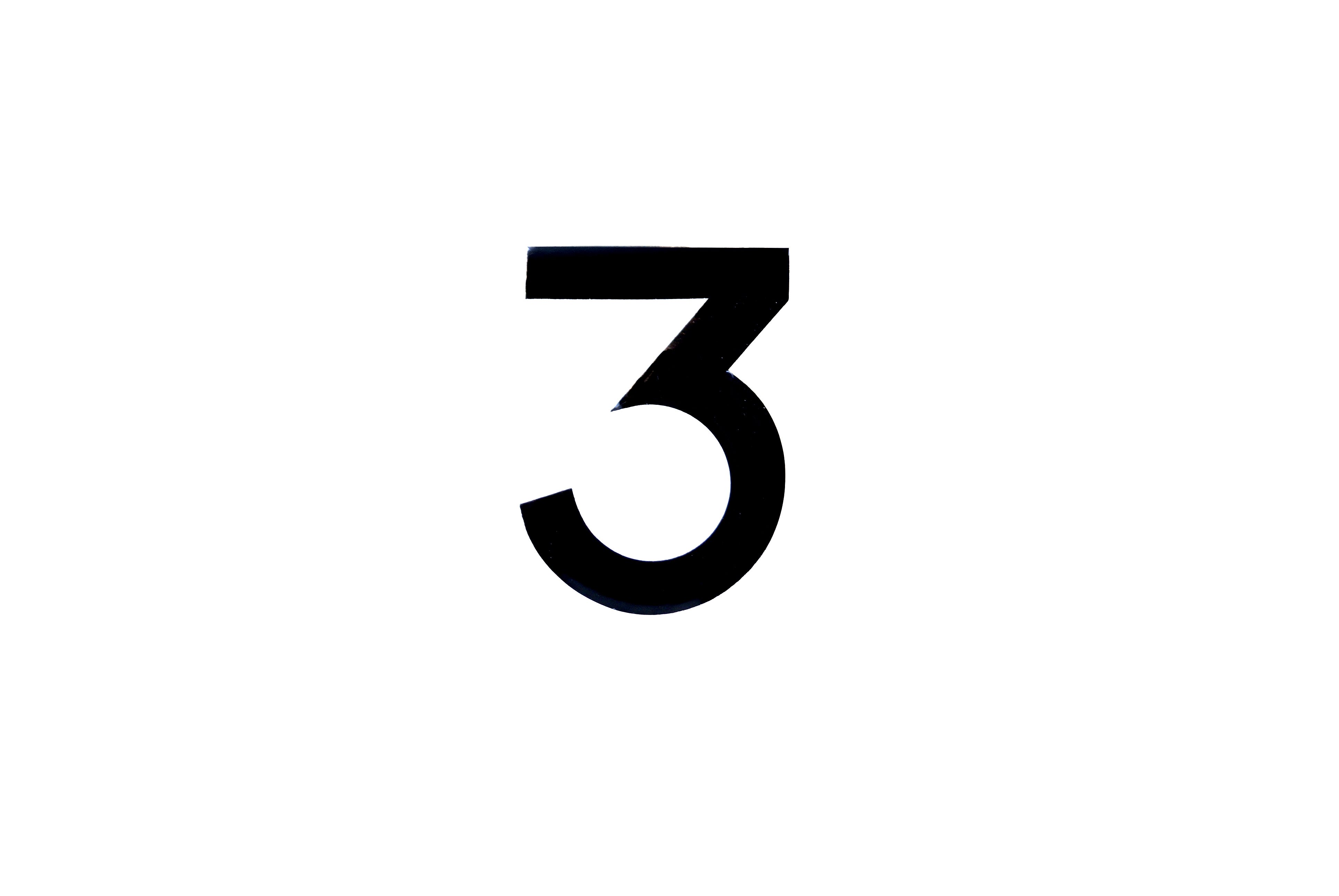 NUMBER PLATE DIGITS 3 EACH image 1