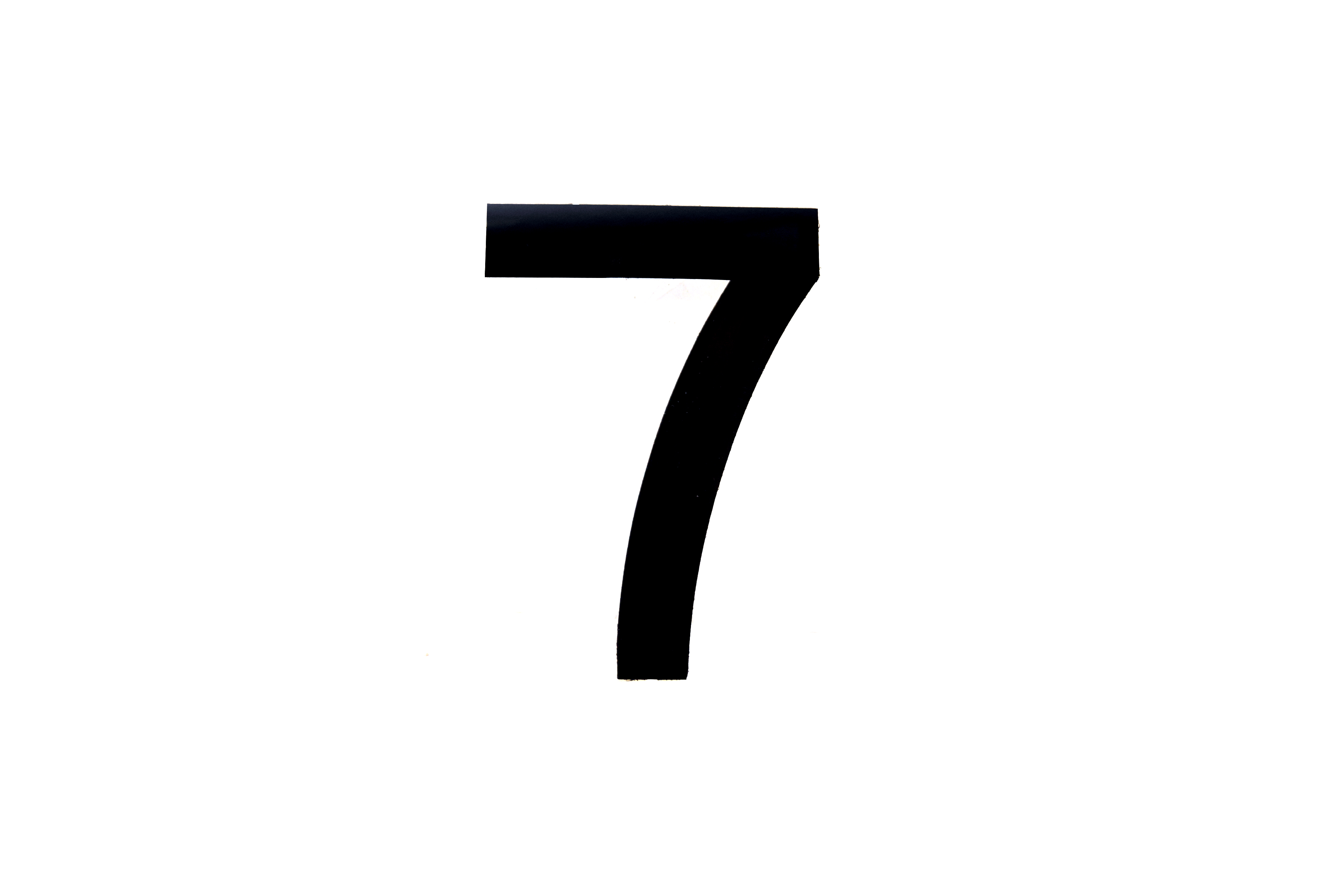 NUMBER PLATE DIGITS BIG 7 EACH image 1