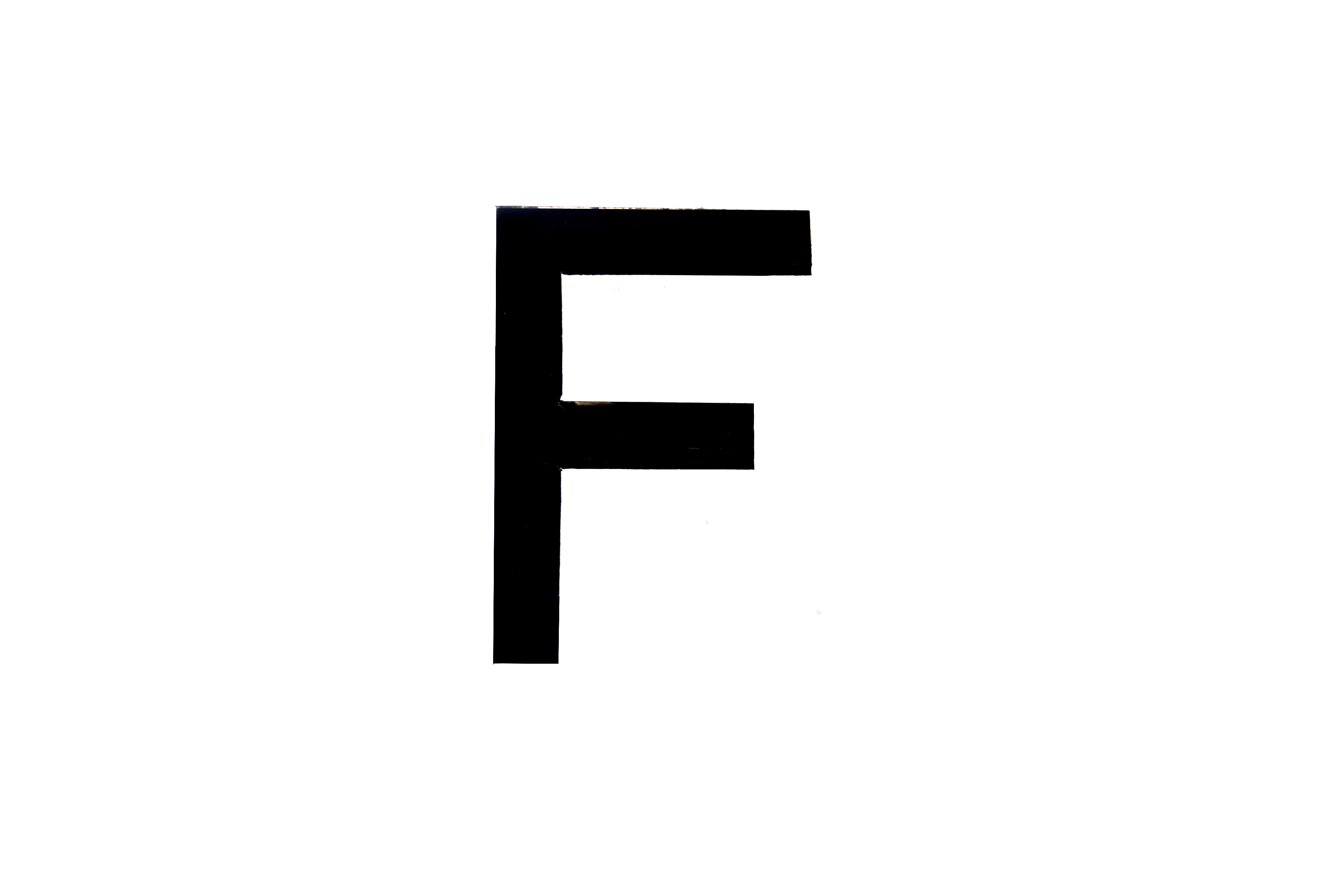 NUMBER PLATE DIGITS BIG F EACH image 1