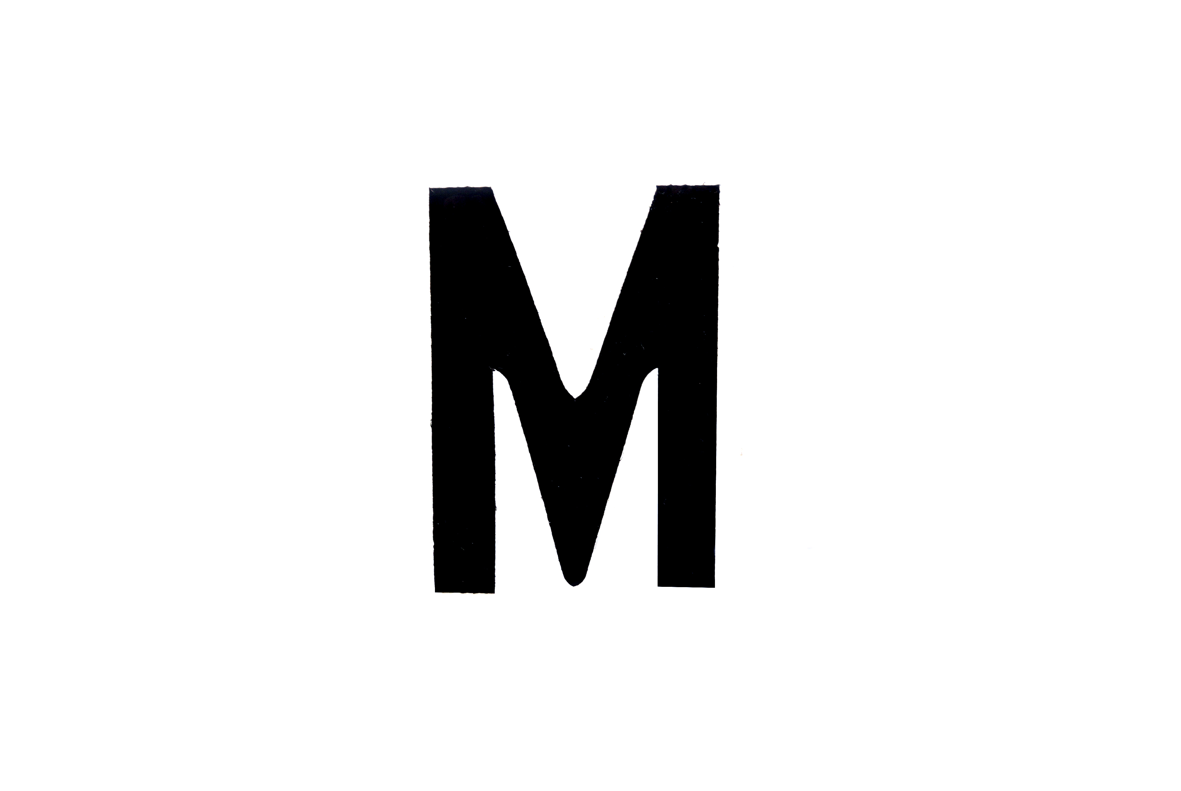 NUMBER PLATE DIGITS BIG M EACH image 1