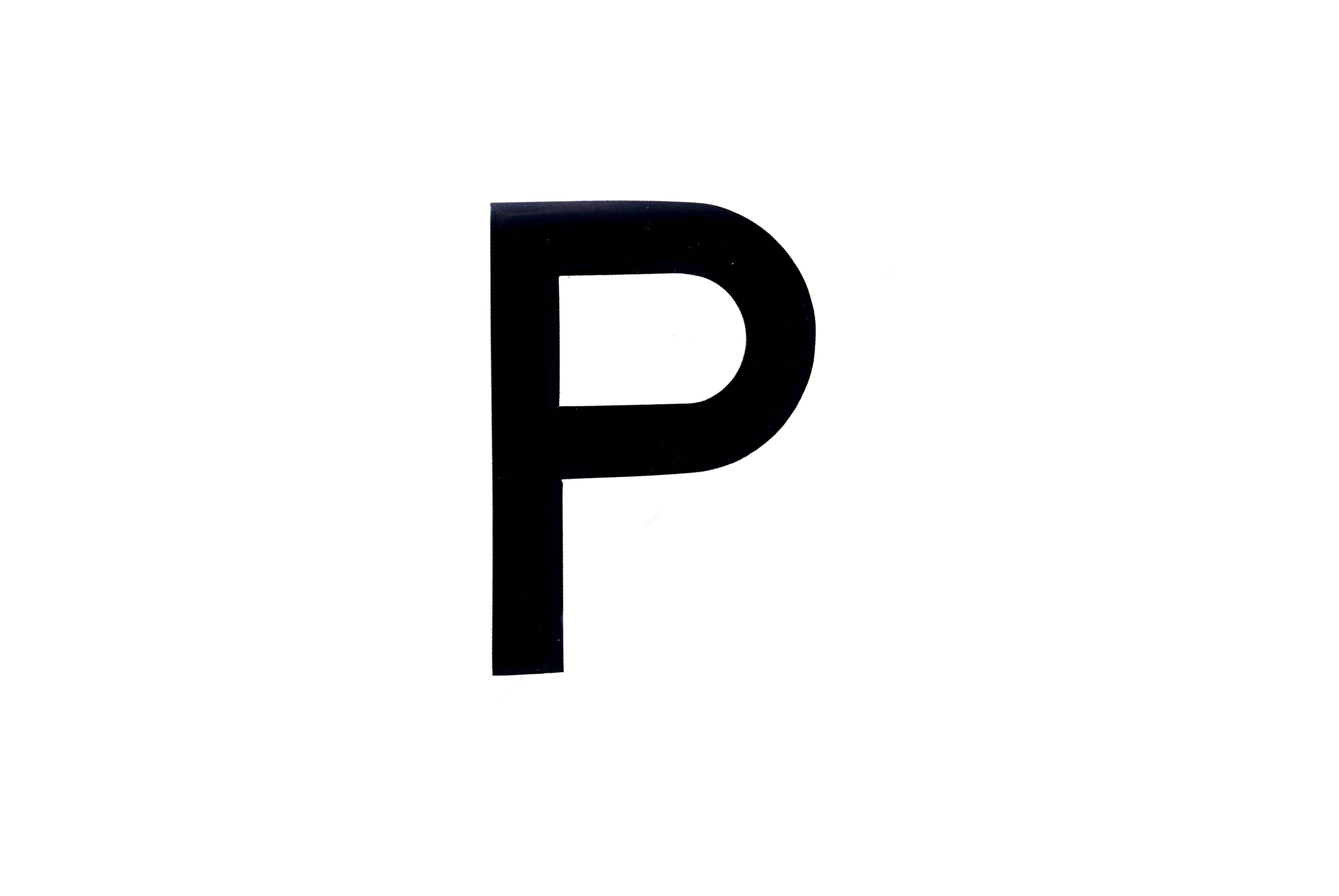 NUMBER PLATE DIGITS BIG P EACH image 1