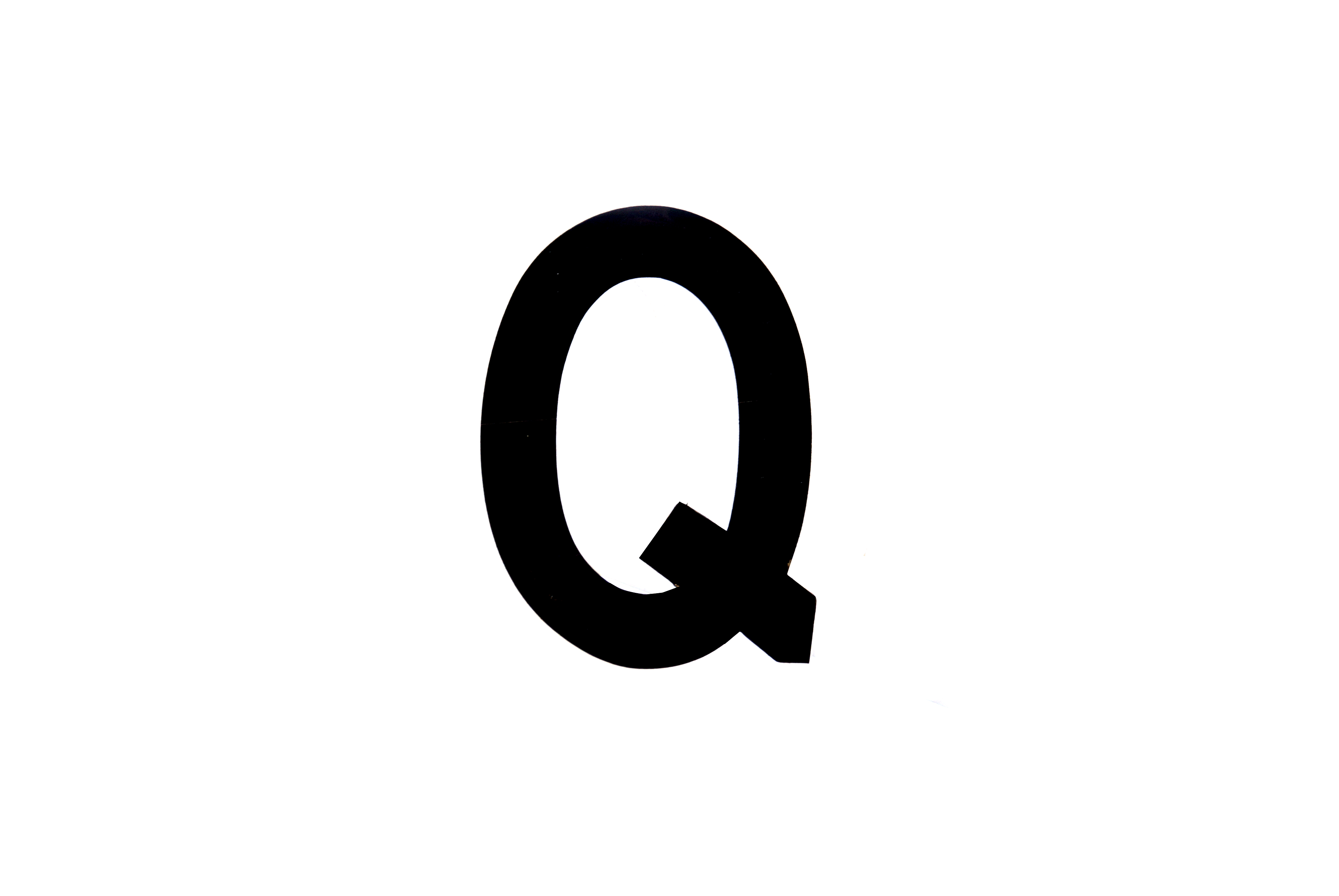NUMBER PLATE DIGITS BIG Q EACH image 1