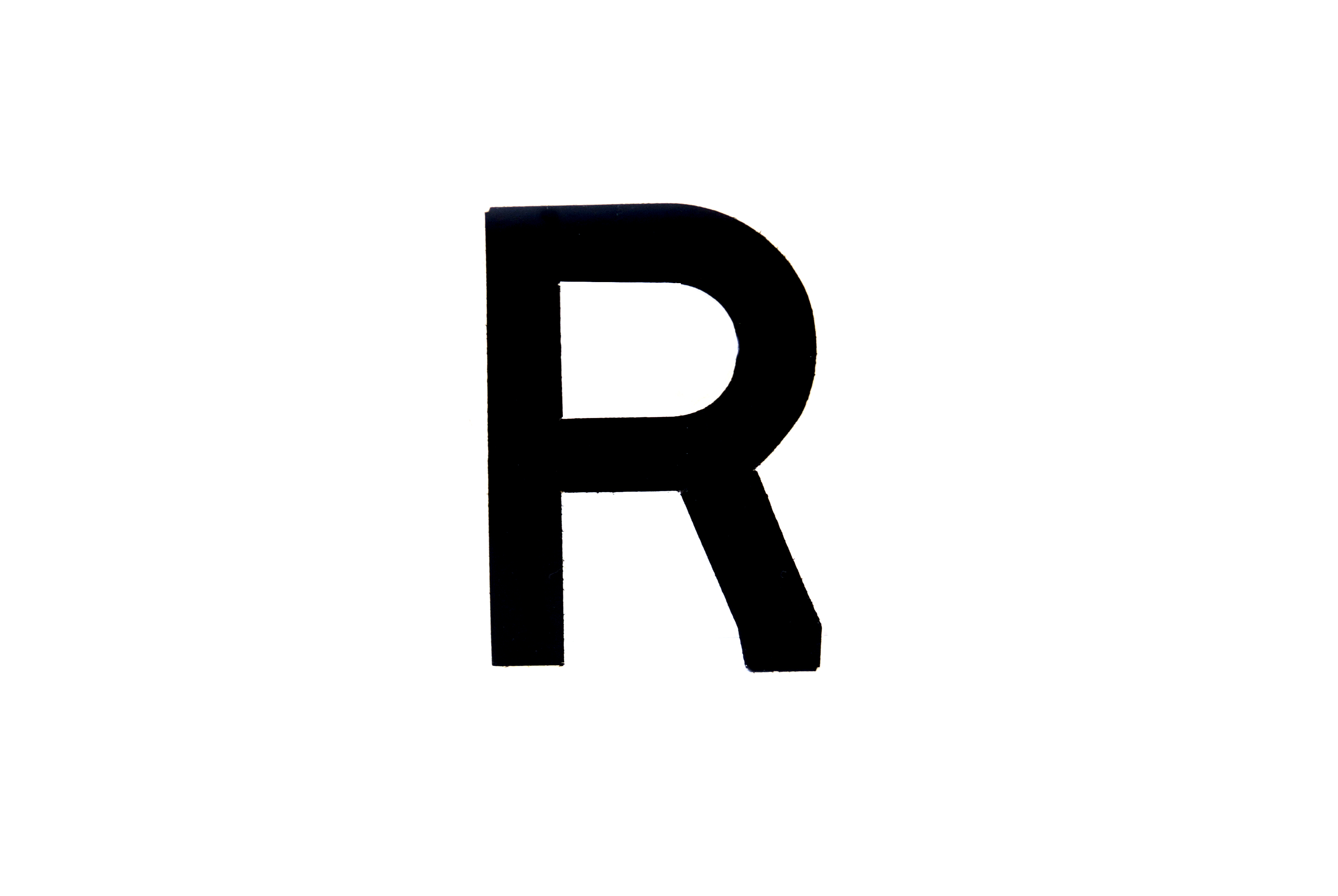 NUMBER PLATE DIGITS BIG R EACH image 1