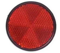 REFLECTIVE WARNING ROUND PLATE MOTORCYCLE SCOOTER QUAD REFLECTOR image 1