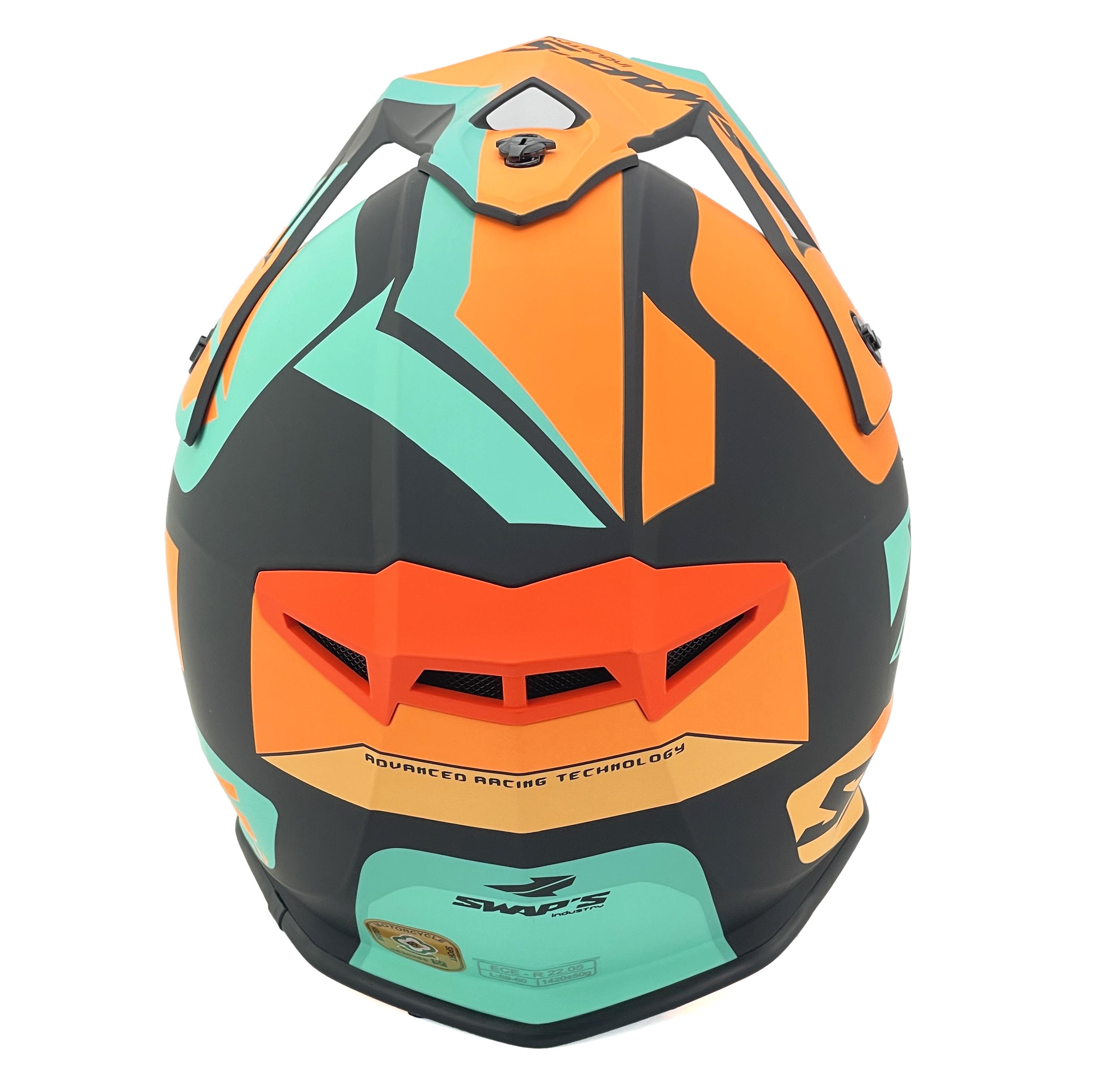 MX HELMET LG 60 BLACK/ORANGE, SWAP'S S818 FULL FACE CSW7G5104, !! ACU GOLD APPROVED !! thumbnail 5