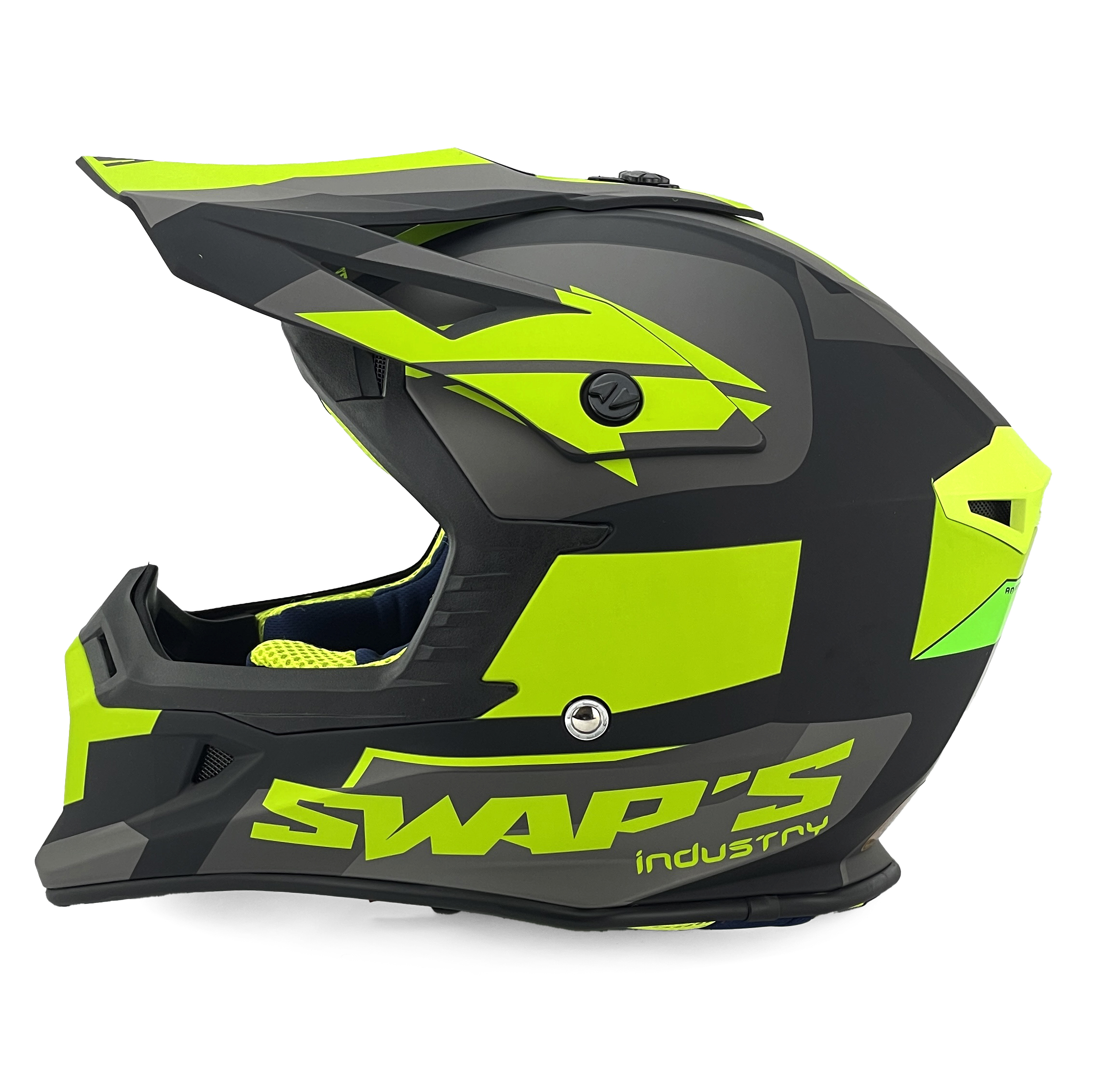MX HELMET XL 62 BLACK/GREEN, SWAP'S S818 FULL FACE CSW8G1105, !! ACU GOLD APPROVED !! thumbnail 4