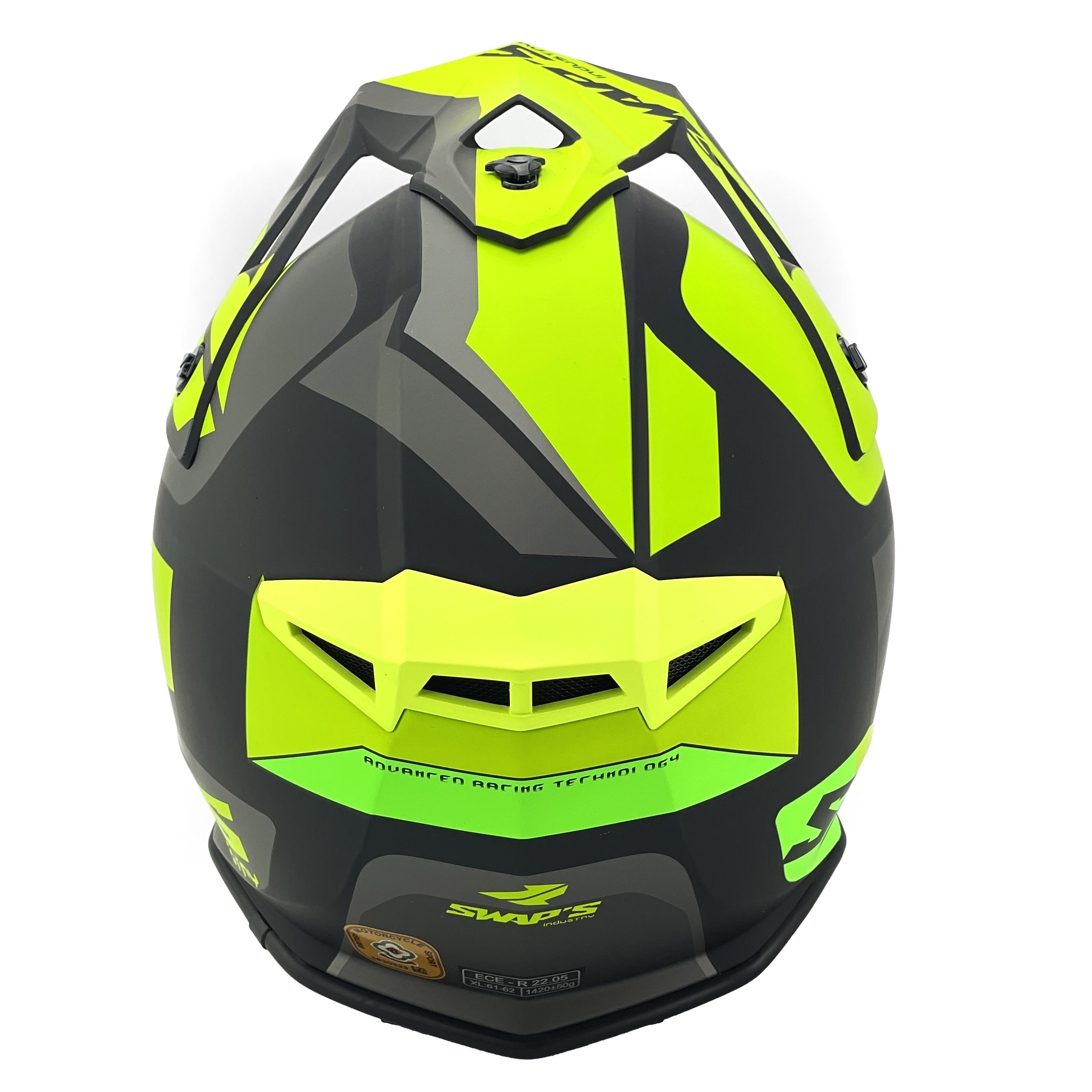 MX HELMET XL 62 BLACK/GREEN, SWAP'S S818 FULL FACE CSW8G1105, !! ACU GOLD APPROVED !! thumbnail 5
