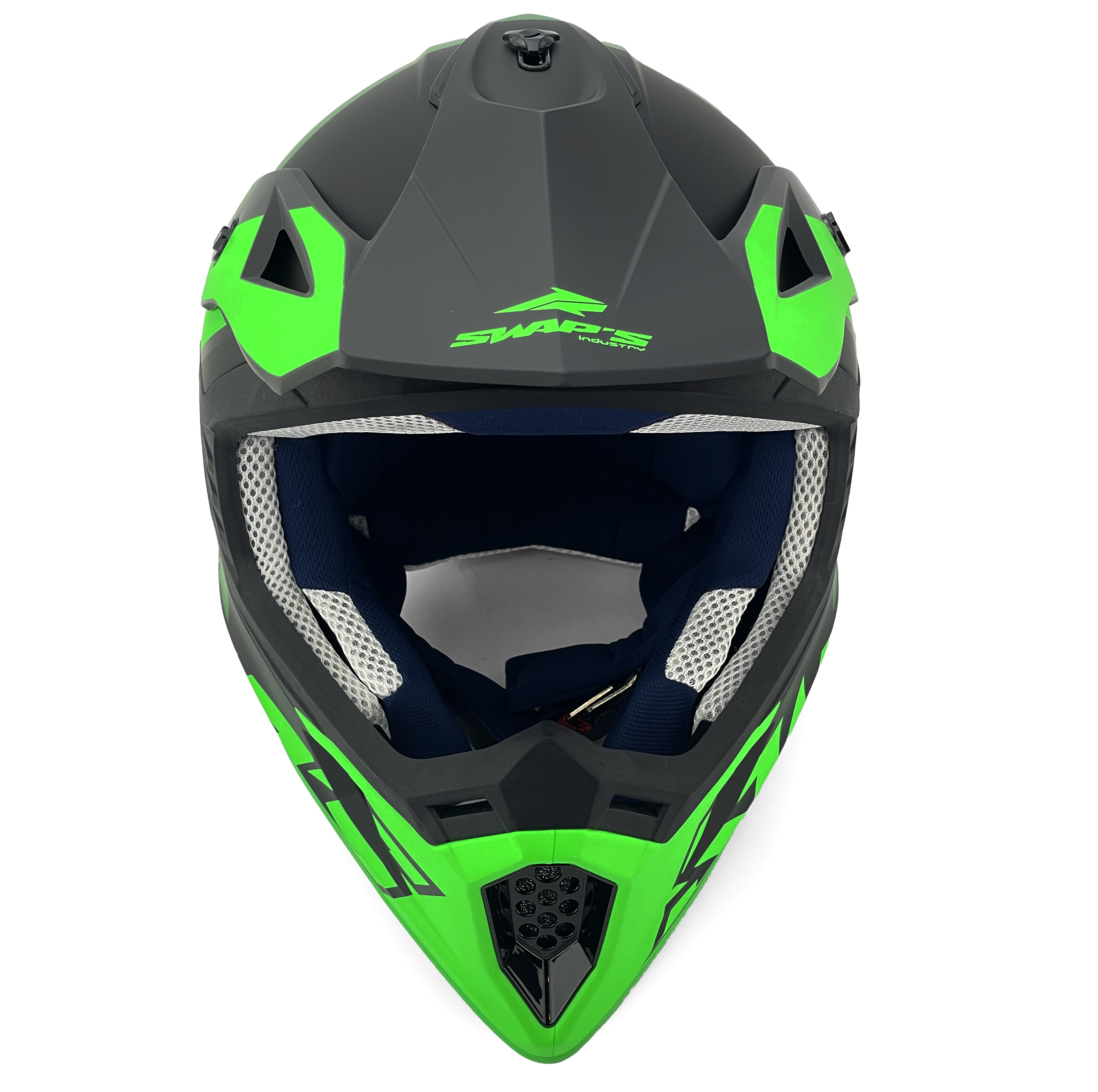 MX HELMET XL 62 BLACK/GREEN 21, SWAP'S S818 FULL FACE CSW10F0105, !! ACU GOLD APPROVED !! thumbnail 3