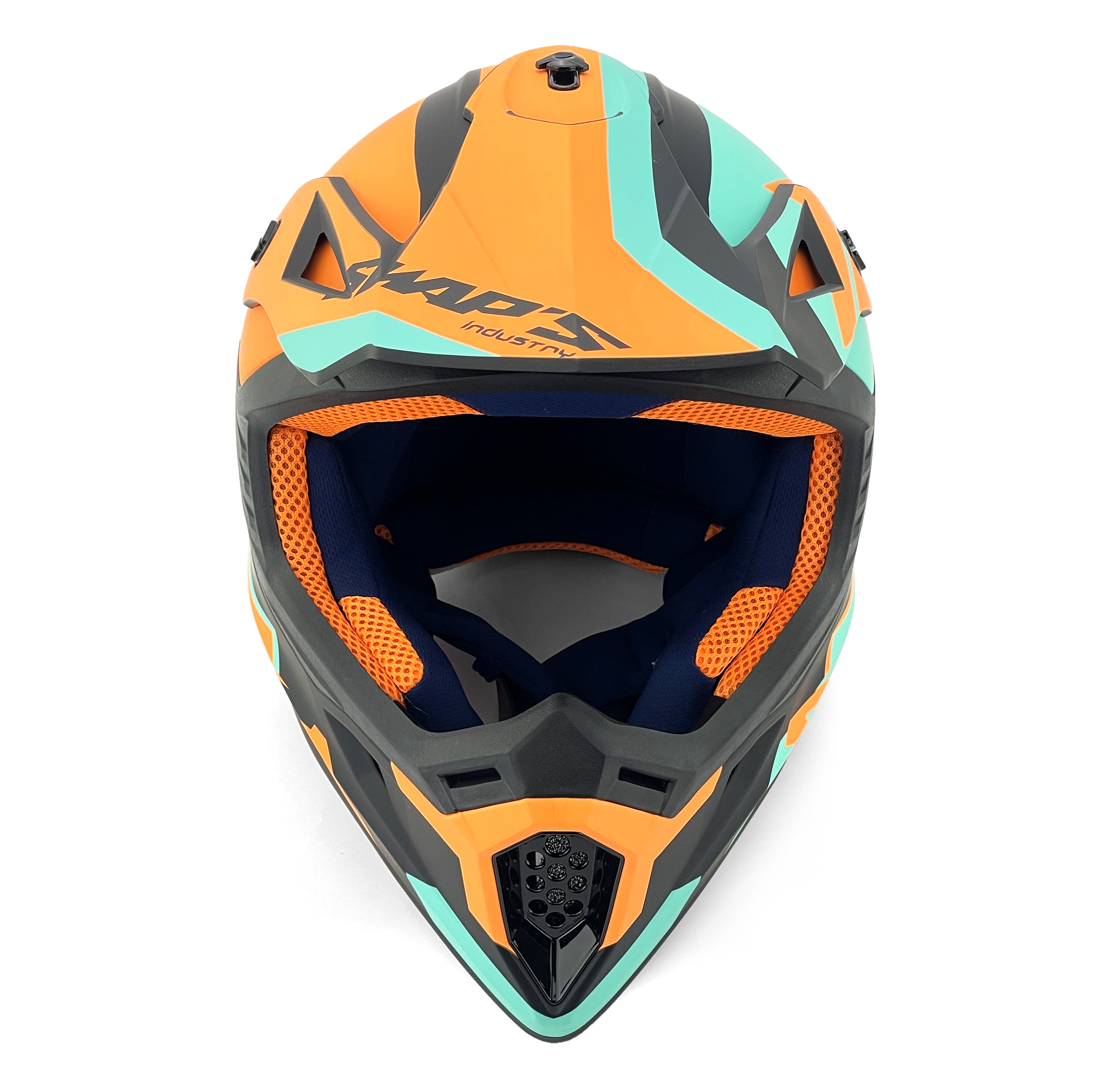 MX HELMET XL 62 BLACK/ORANGE, SWAP'S S818 FULL FACE CSW7G5105, !! ACU GOLD APPROVED !! thumbnail 3
