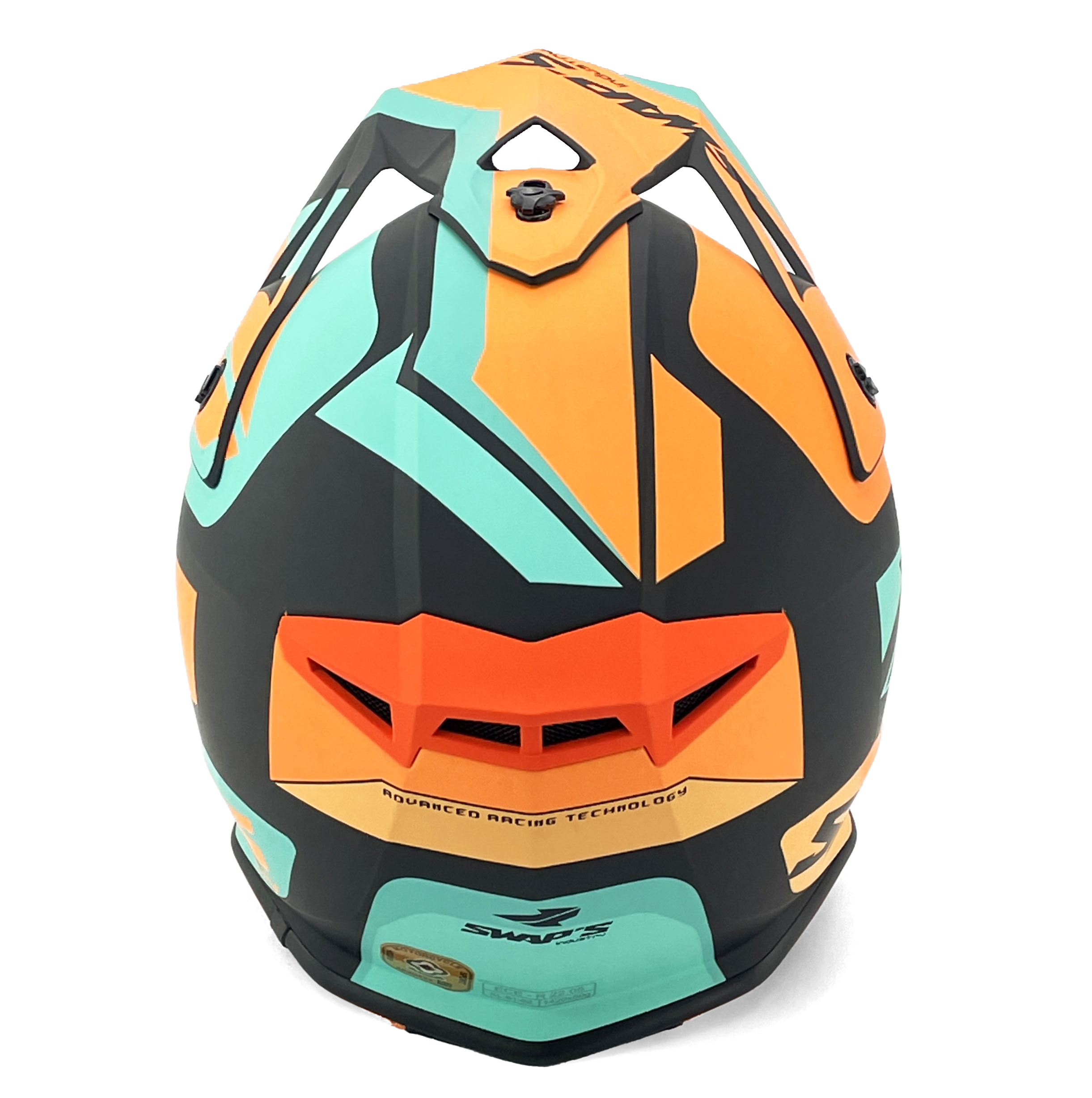 MX HELMET XL 62 BLACK/ORANGE, SWAP'S S818 FULL FACE CSW7G5105, !! ACU GOLD APPROVED !! thumbnail 5