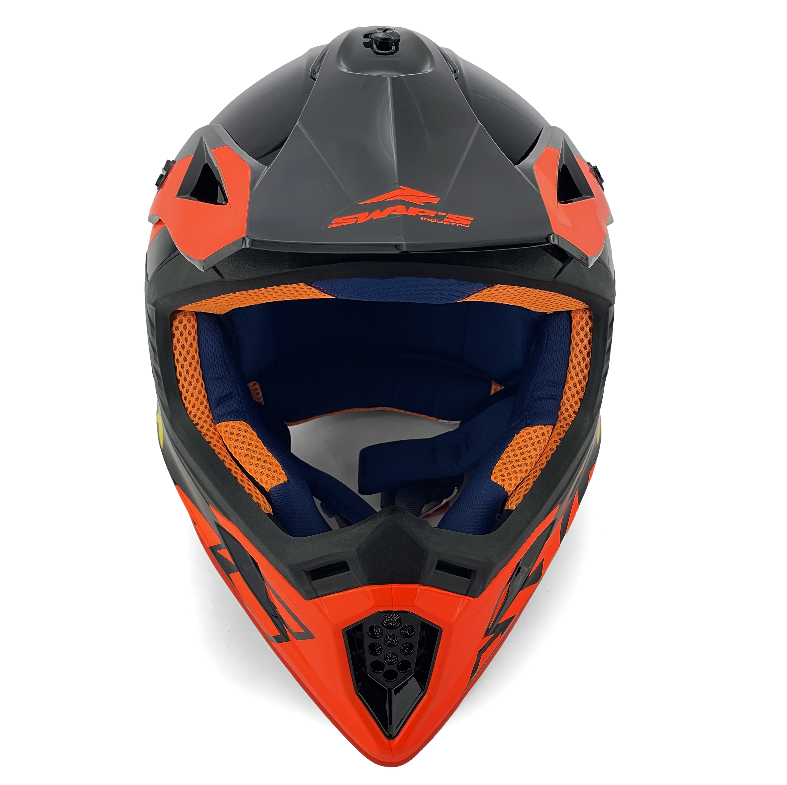 MX HELMET XL 62 BLACK/ORANGE 21, SWAP'S S818 FULL FACE CSW11G0105, !! ACU GOLD APPROVED !! thumbnail 3