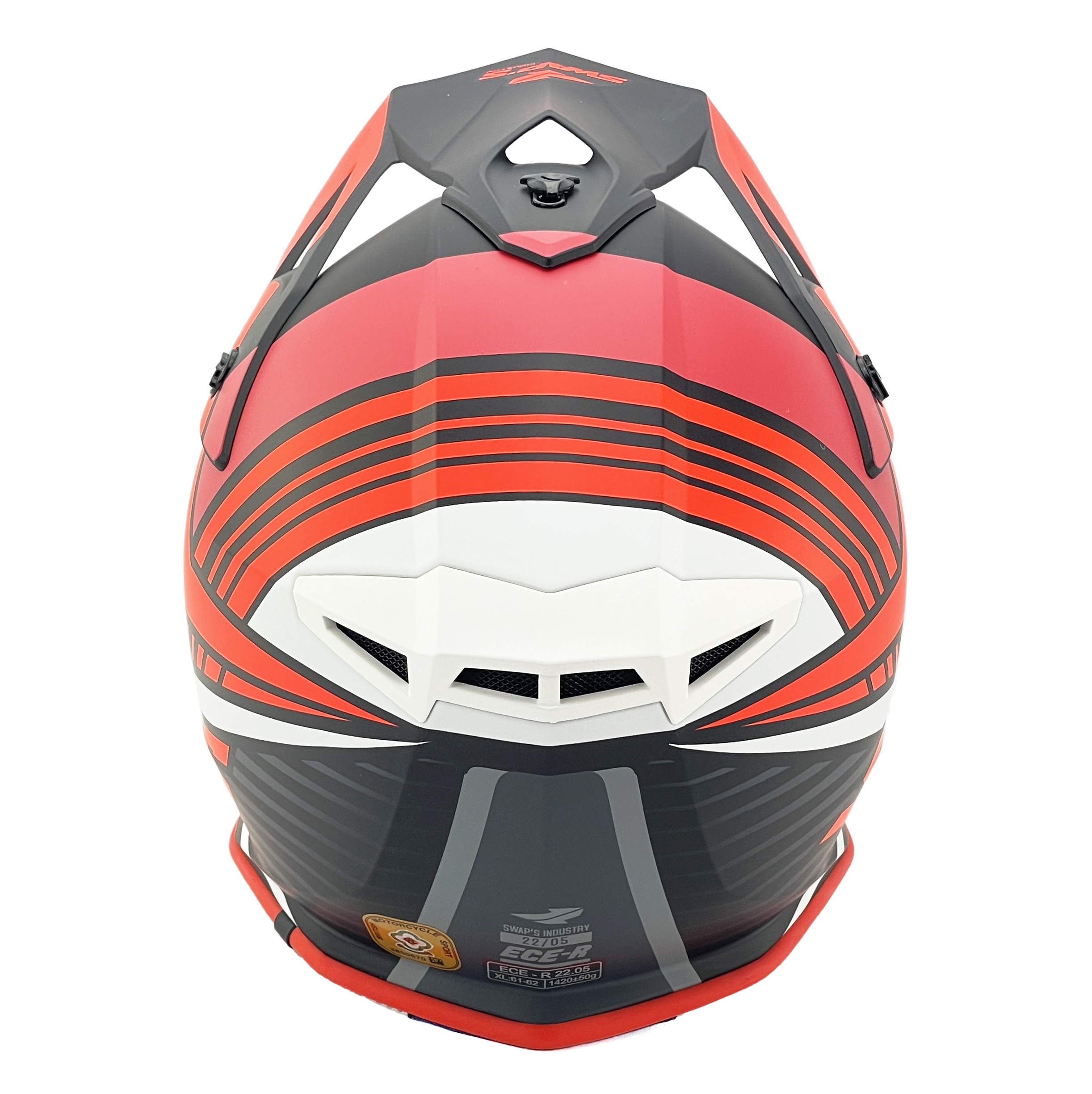 MX HELMET XL 62 BLACK/RED 21, SWAP'S S818 FULL FACE CSW2F8105, !! ACU GOLD APPROVED !! thumbnail 5