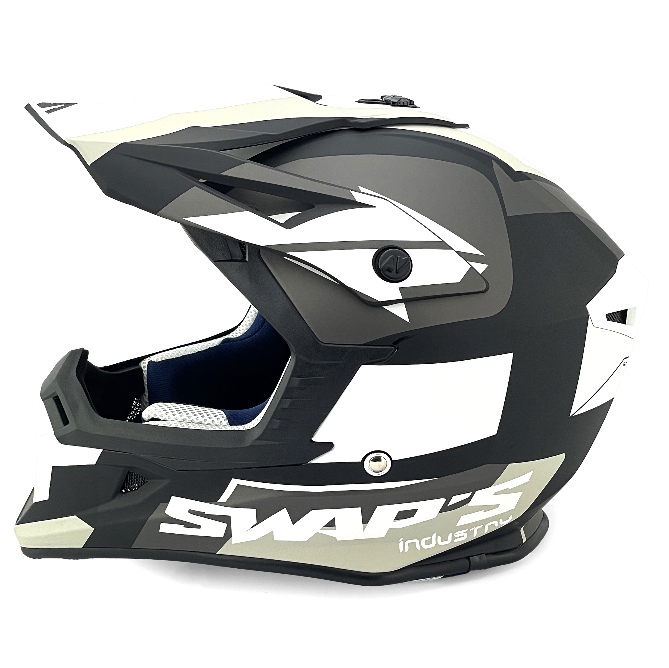 MX HELMET XL 62 BLACK/WHITE, SWAP'S S818 FULL FACE CSW5G1105, !! ACU GOLD APPROVED !! thumbnail 4