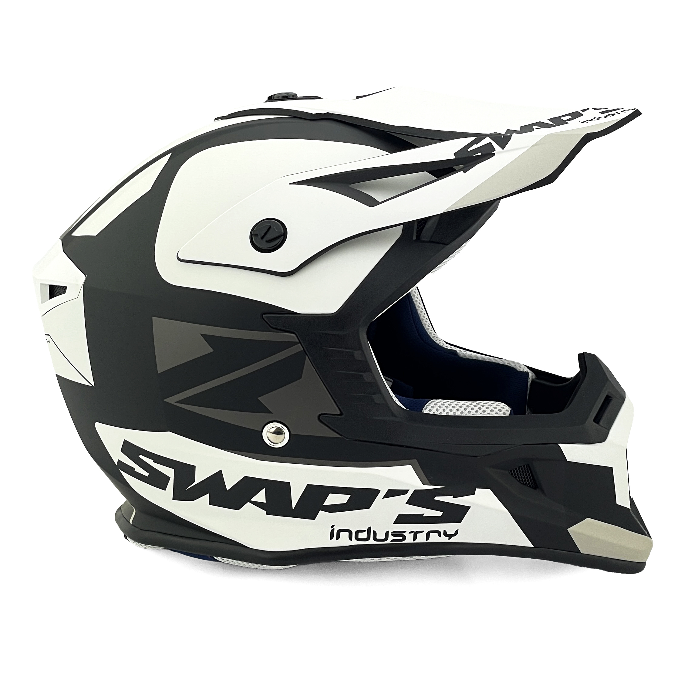 MX HELMET XL 62 BLACK/WHITE, SWAP'S S818 FULL FACE CSW5G1105, !! ACU GOLD APPROVED !!