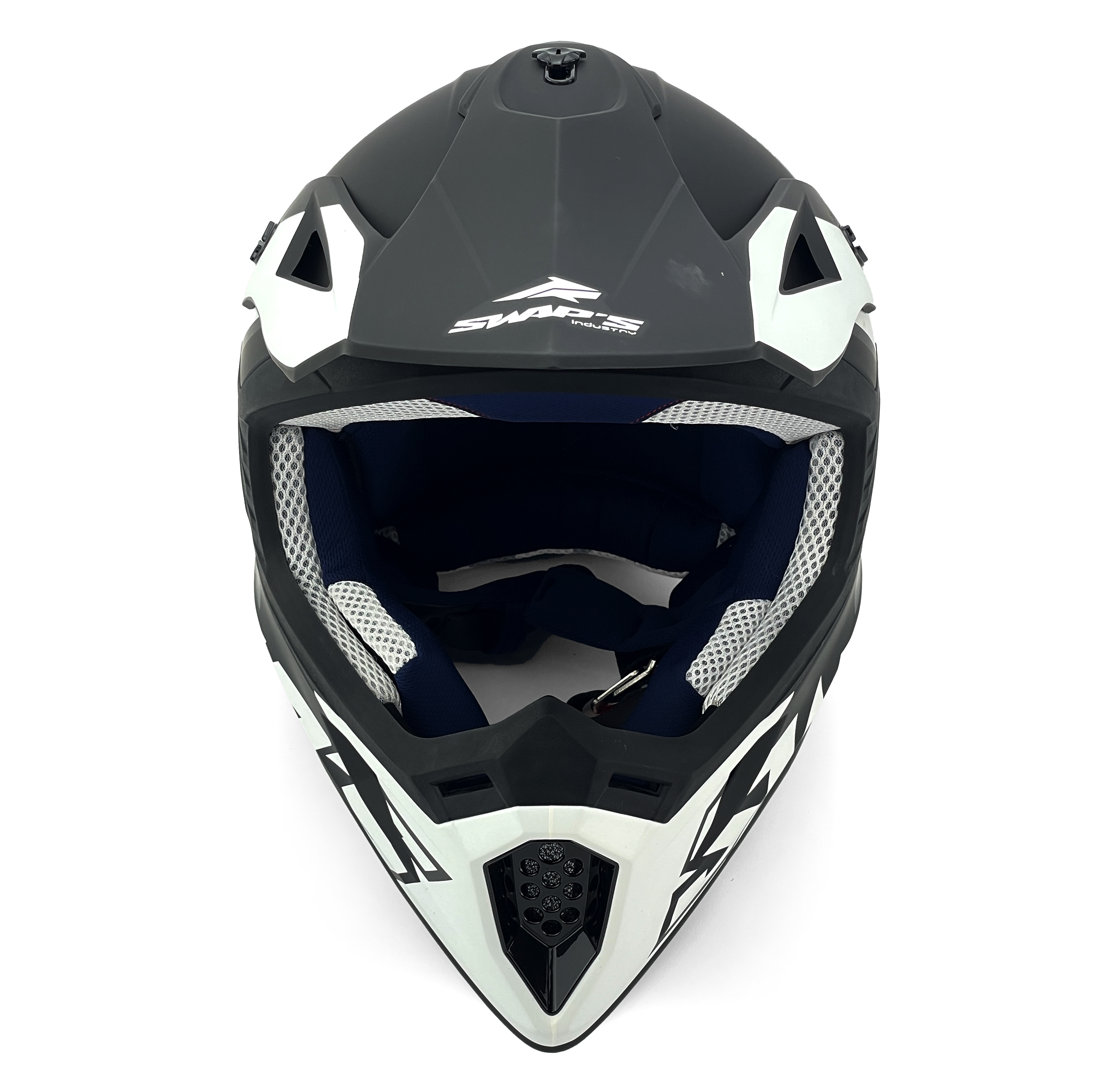 MX HELMET XL 62 BLACK/WHITE 21, SWAP'S S818 FULL FACE CSW5F0105, !! ACU GOLD APPROVED !! thumbnail 3