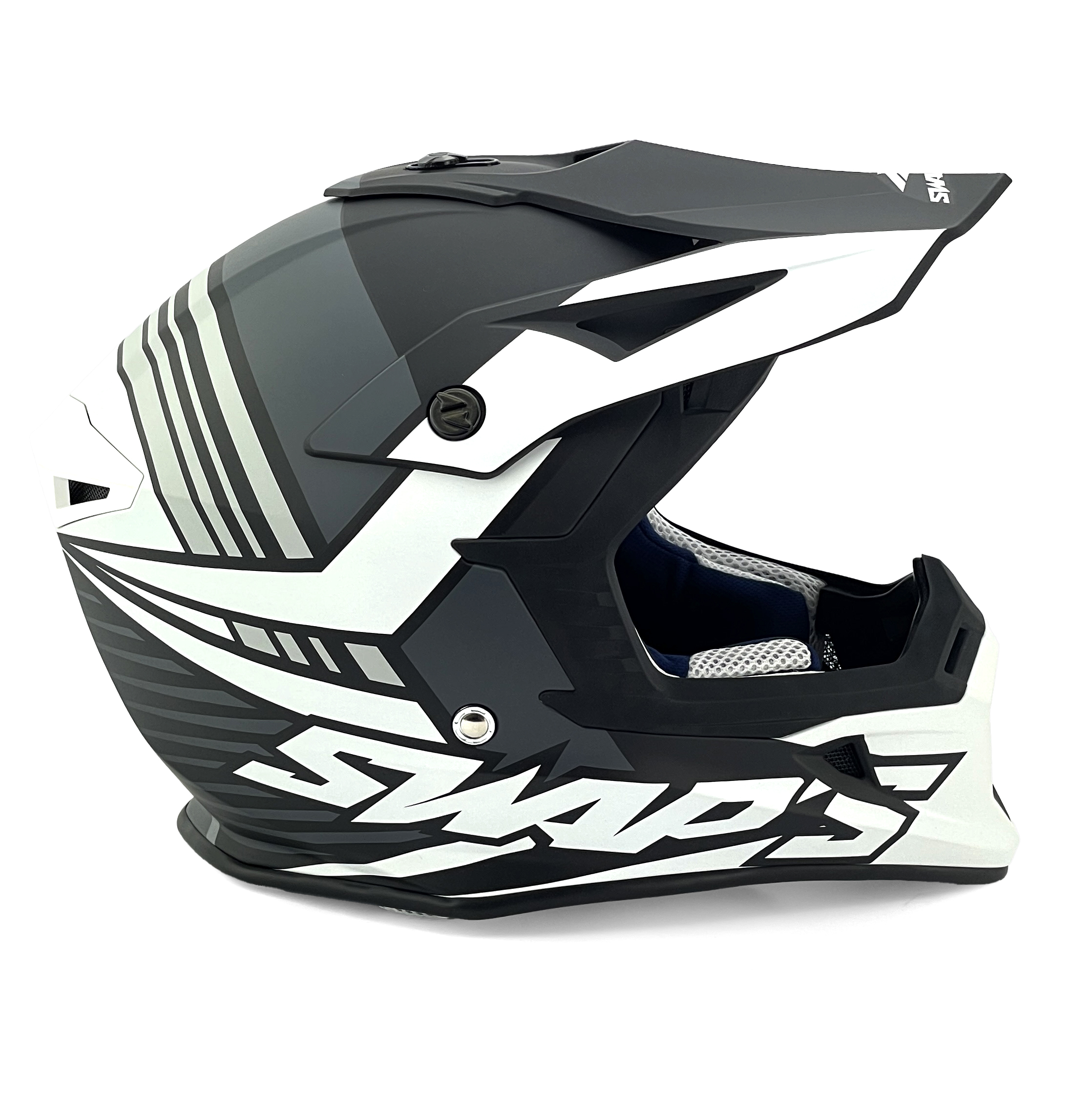 MX HELMET XL 62 BLACK/WHITE 21, SWAP'S S818 FULL FACE CSW5F0105, !! ACU GOLD APPROVED !!