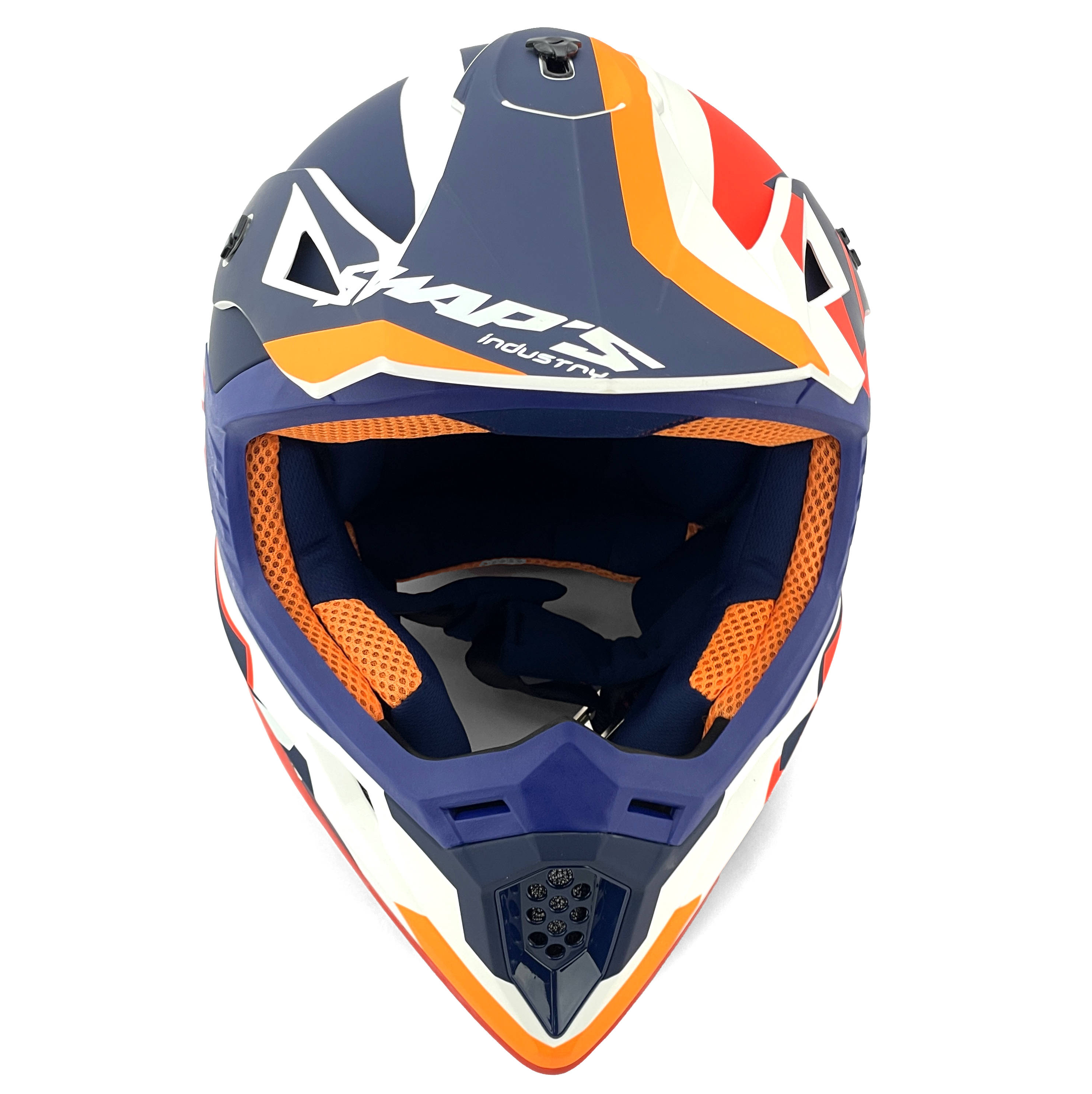 MX HELMET XL 62 WHITE/BLUE SWAP'S S818 FULL FACE CSW2G7105 !!ACU GOLD APPROVED!! thumbnail 3
