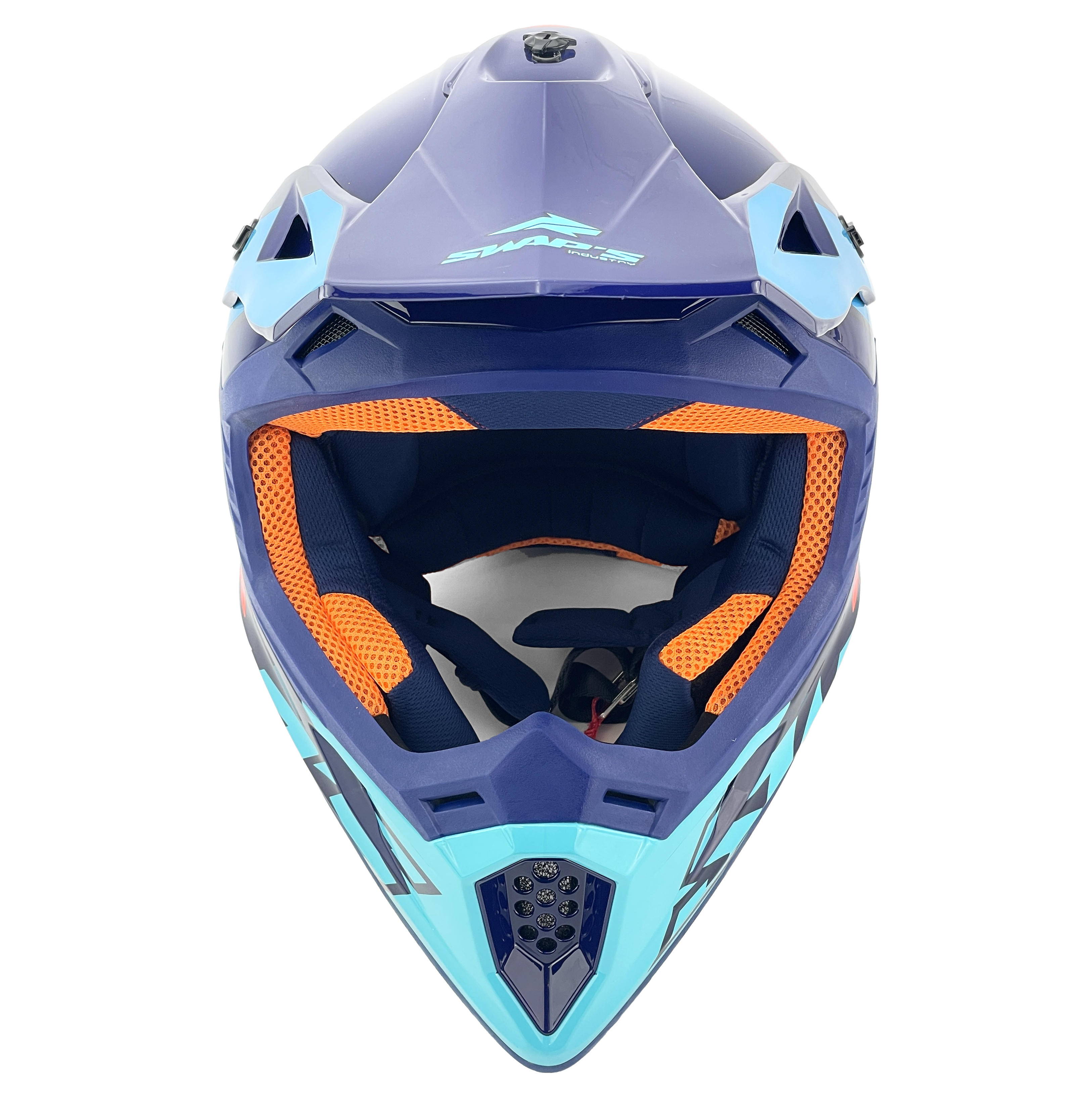 MX HELMET XL 62 WHITE/BLUE 21, SWAP'S S818 FULL FACE CSW6G1105, !! ACU GOLD APPROVED !! thumbnail 3