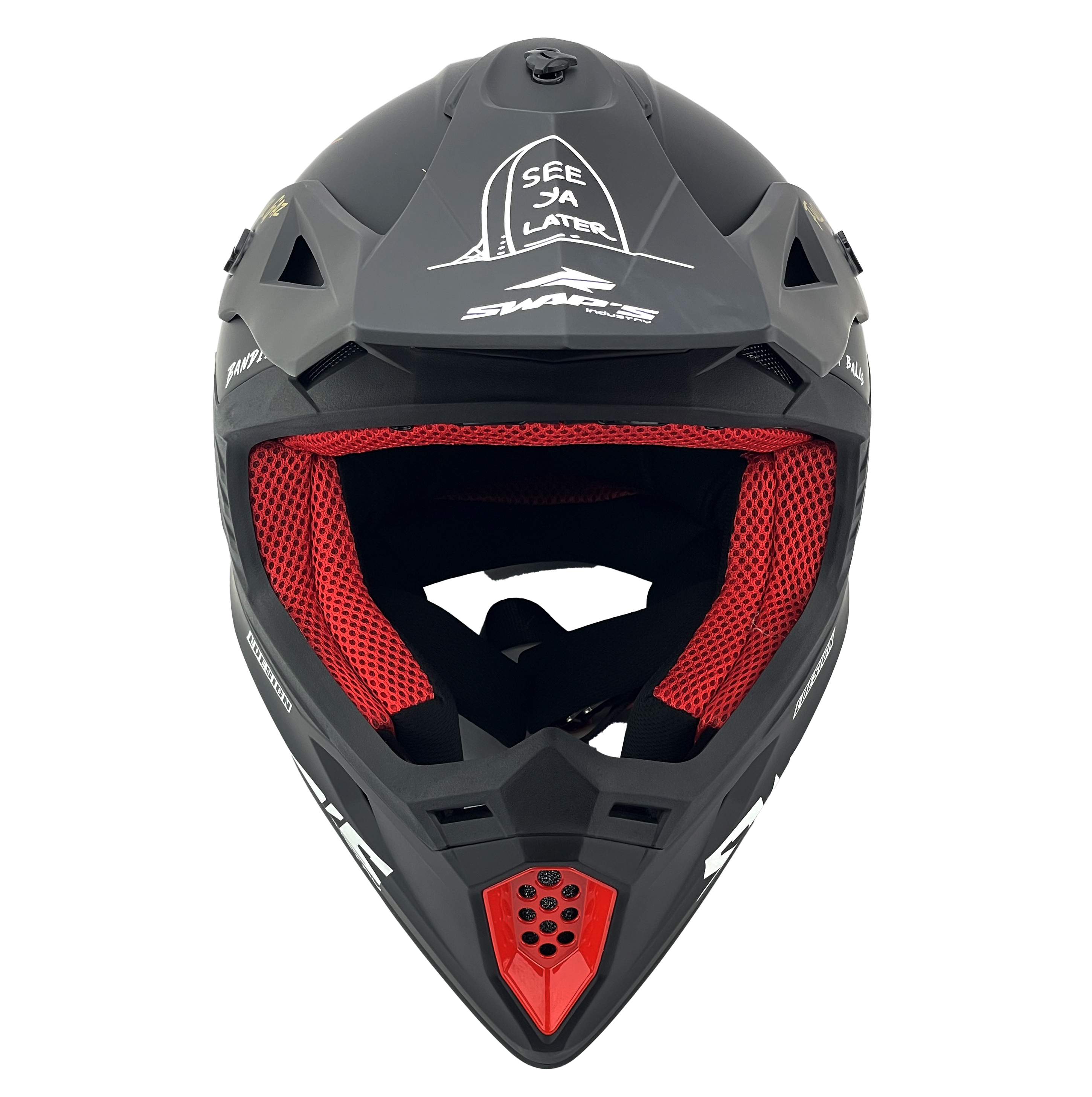 MOTOCROSS HELMET SWAPS S818 - MATT BLACK GOLD FULL GAZ - SIZE S 55cm - 56cm thumbnail 3