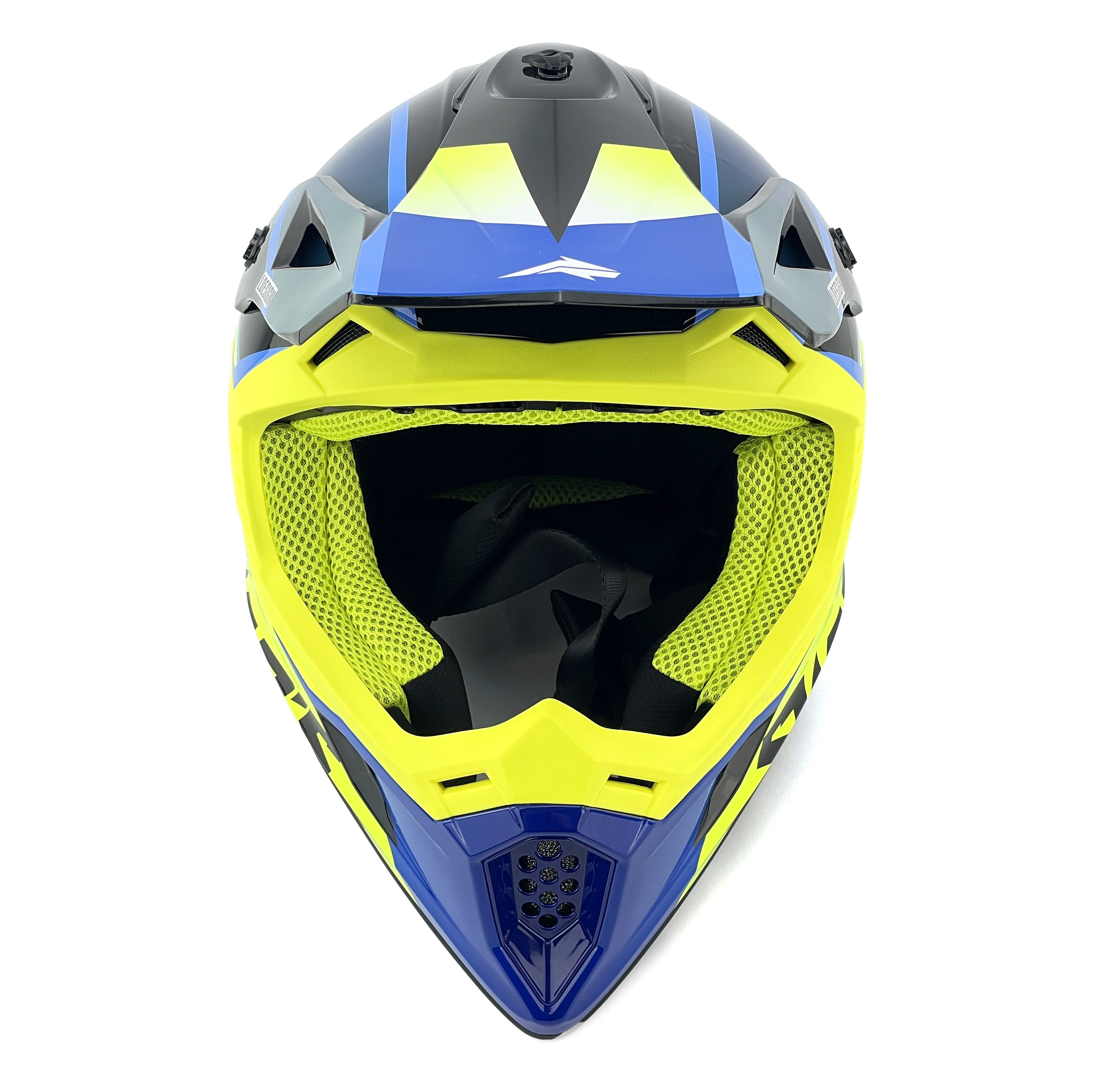 MOTOCROSS HELMET SWAPS S818 - SHINY FLUO YELLOW - SIZE S 55cm - 56cm thumbnail 3