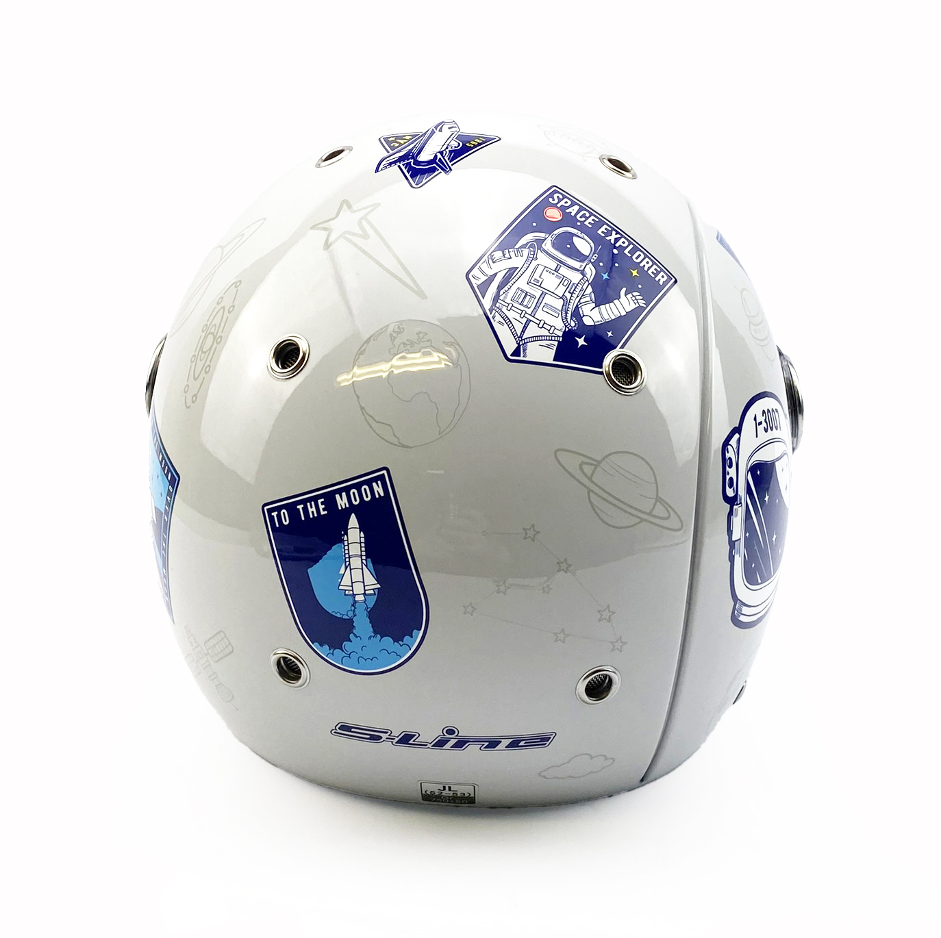 KIDS HELMET Large 51-52cm - SPUTNIK S775 Silver, S-Line JJS2G1003 thumbnail 3