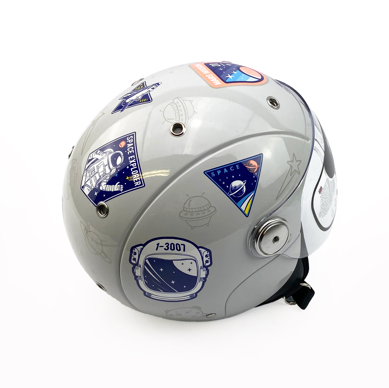 KIDS HELMET Large 51-52cm - SPUTNIK S775 Silver, S-Line JJS2G1003 thumbnail 2