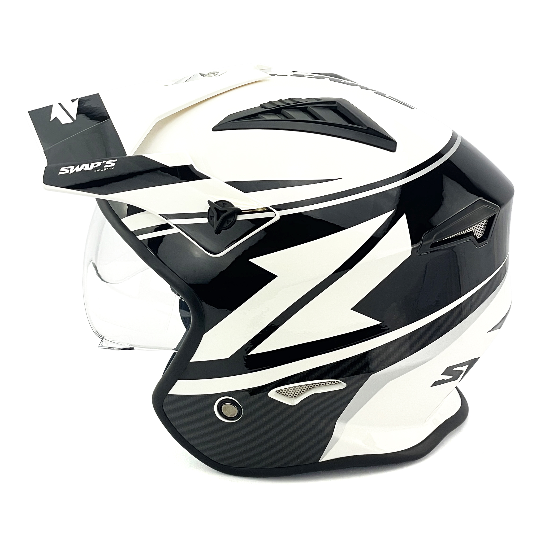 HELMET JET - XS 54cm White/Black, SWAPS S769, JTR2G1101 thumbnail 5