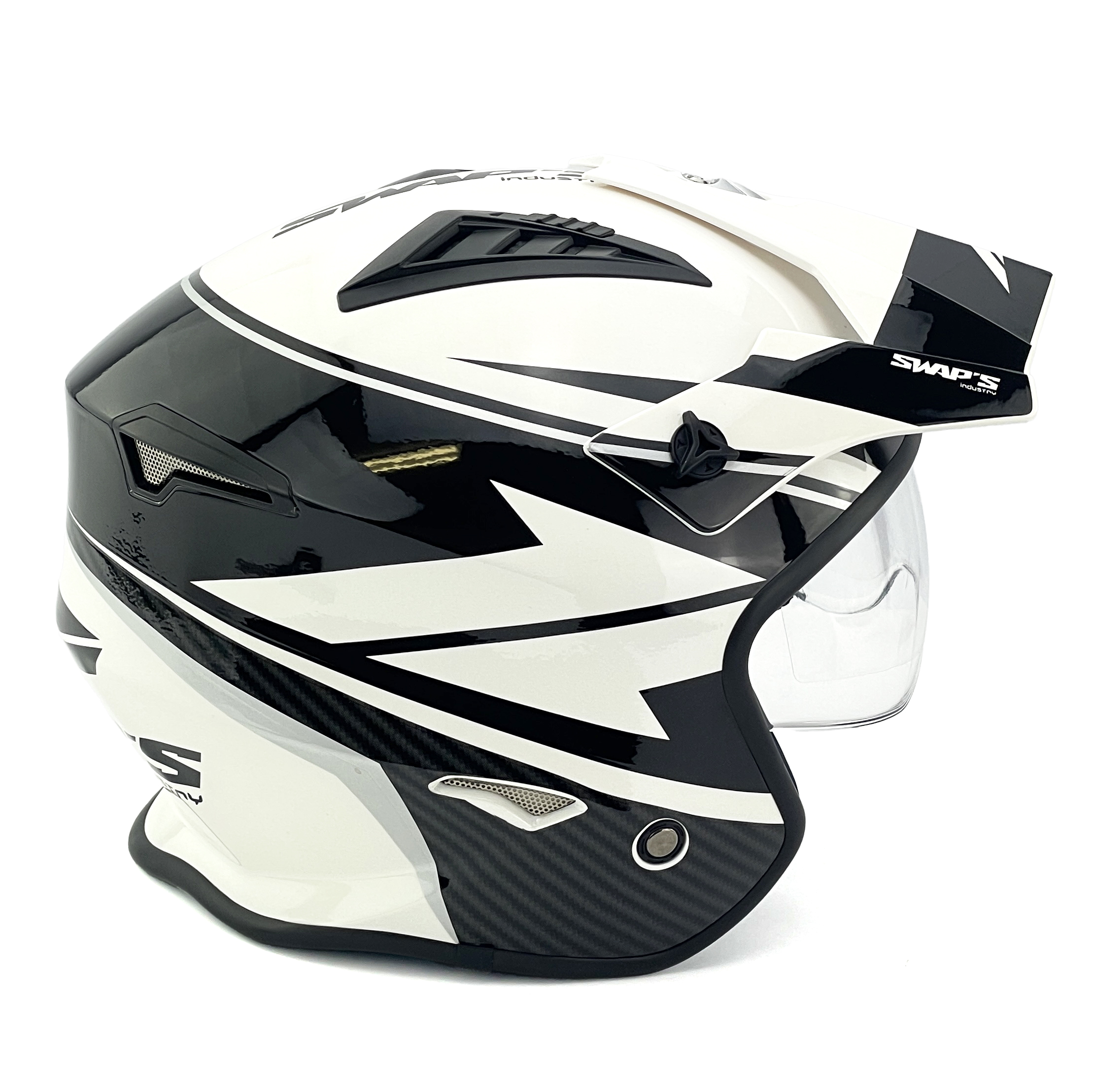 HELMET JET - XS 54cm White/Black, SWAPS S769, JTR2G1101