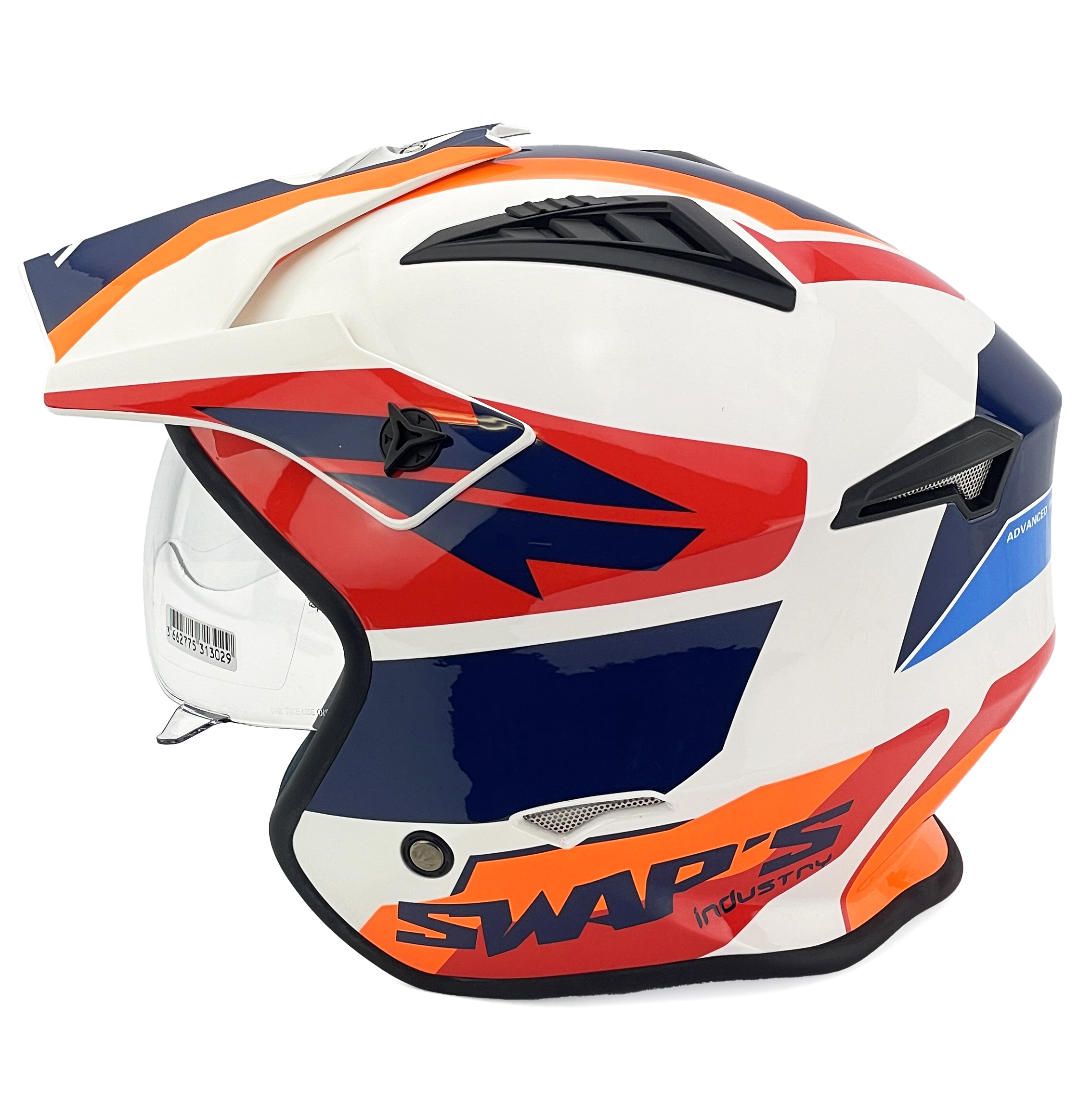 HELMET JET - Small 56cm White/Red/Blue, SWAPS S769, JTR2G1502 thumbnail 5