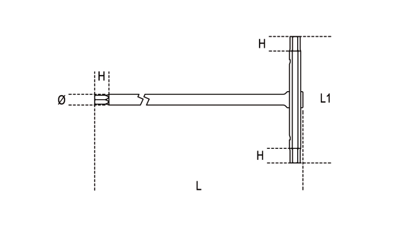 T-Handle Wrench with Three Male Ends for Torx Head Screws T45 - Beta Tools 951TX 45 thumbnail 4