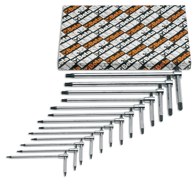 Set of 13 Offset Key Wrenches for Torx Head Screws T6 - T50 - Beta Tools 951TX/S13 image 1