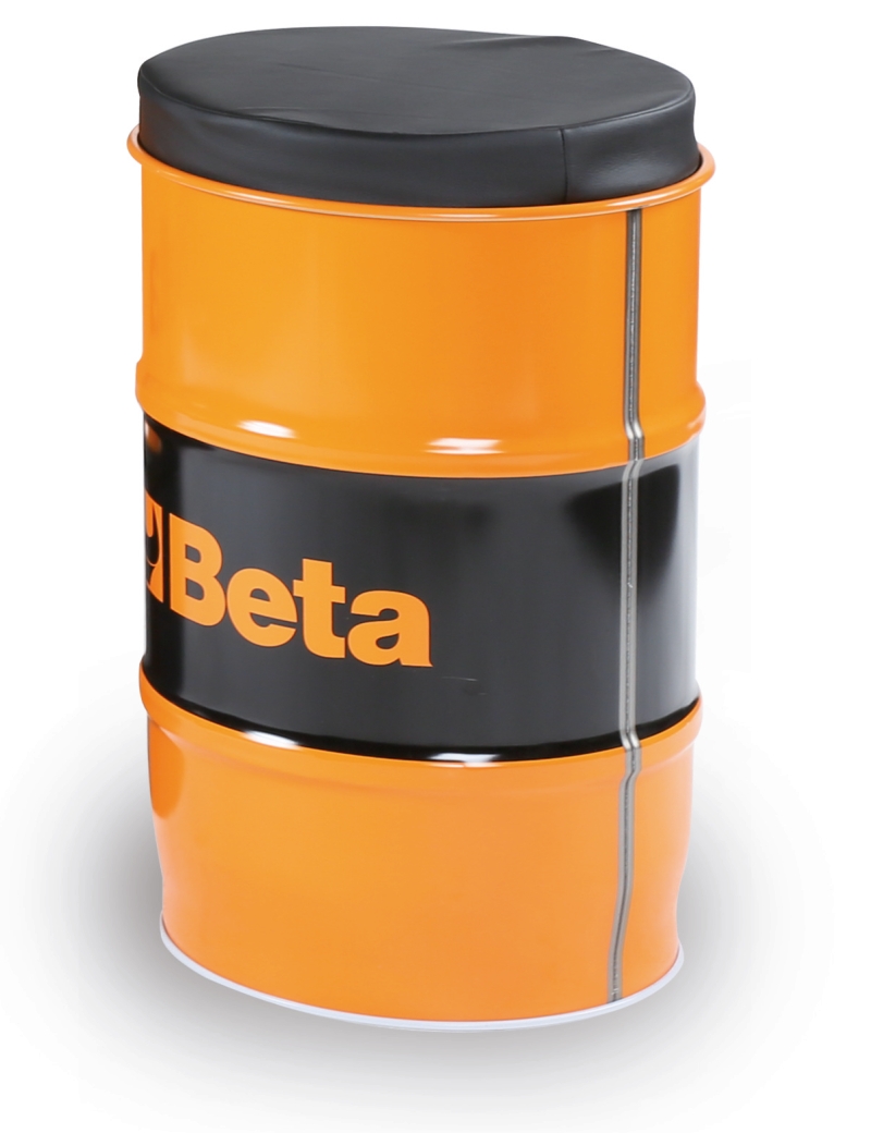 Sheet Steel Drum Seat Removable Imitation Leather 60 cm - BETACollection 9565S image 1