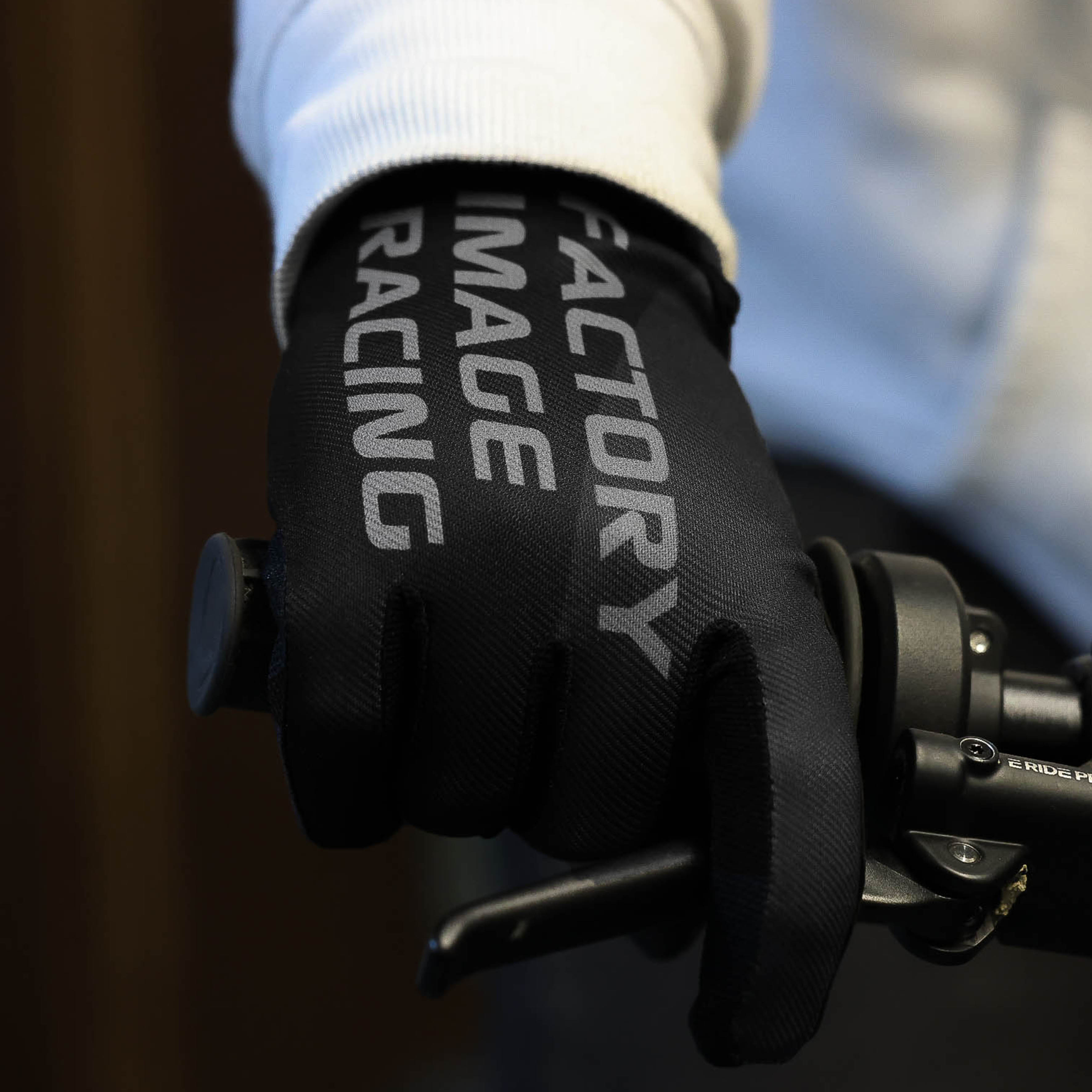 FIR ADULT MX GLOVES - L - BLACK MINIMAL TEXT thumbnail 2
