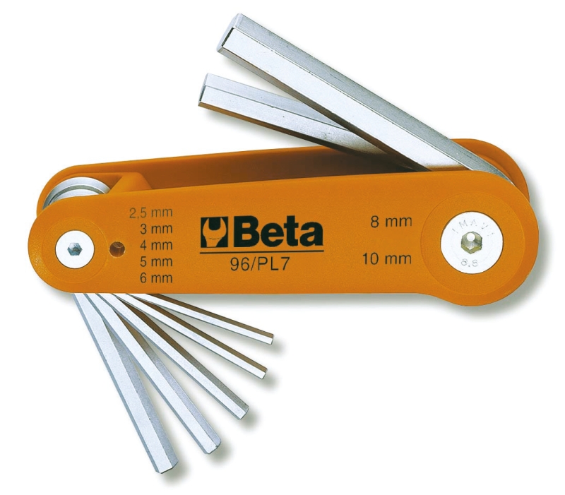 Set of 7 Offset Hexagon Key Wrenches 2.5mm - 10mm - Beta Tools 96/BG7 thumbnail 2