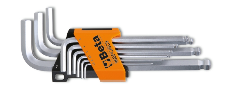 Set of 9 Ball Head Offset Hexagon Key Wrenches - Beta Tools 96BPC/SC9 image 1