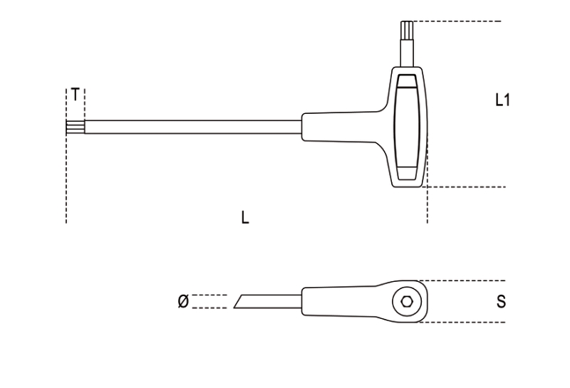 Offset Hexagon Key Wrench with High Torque Handle 2mm - Beta Tools 96T 2 thumbnail 4