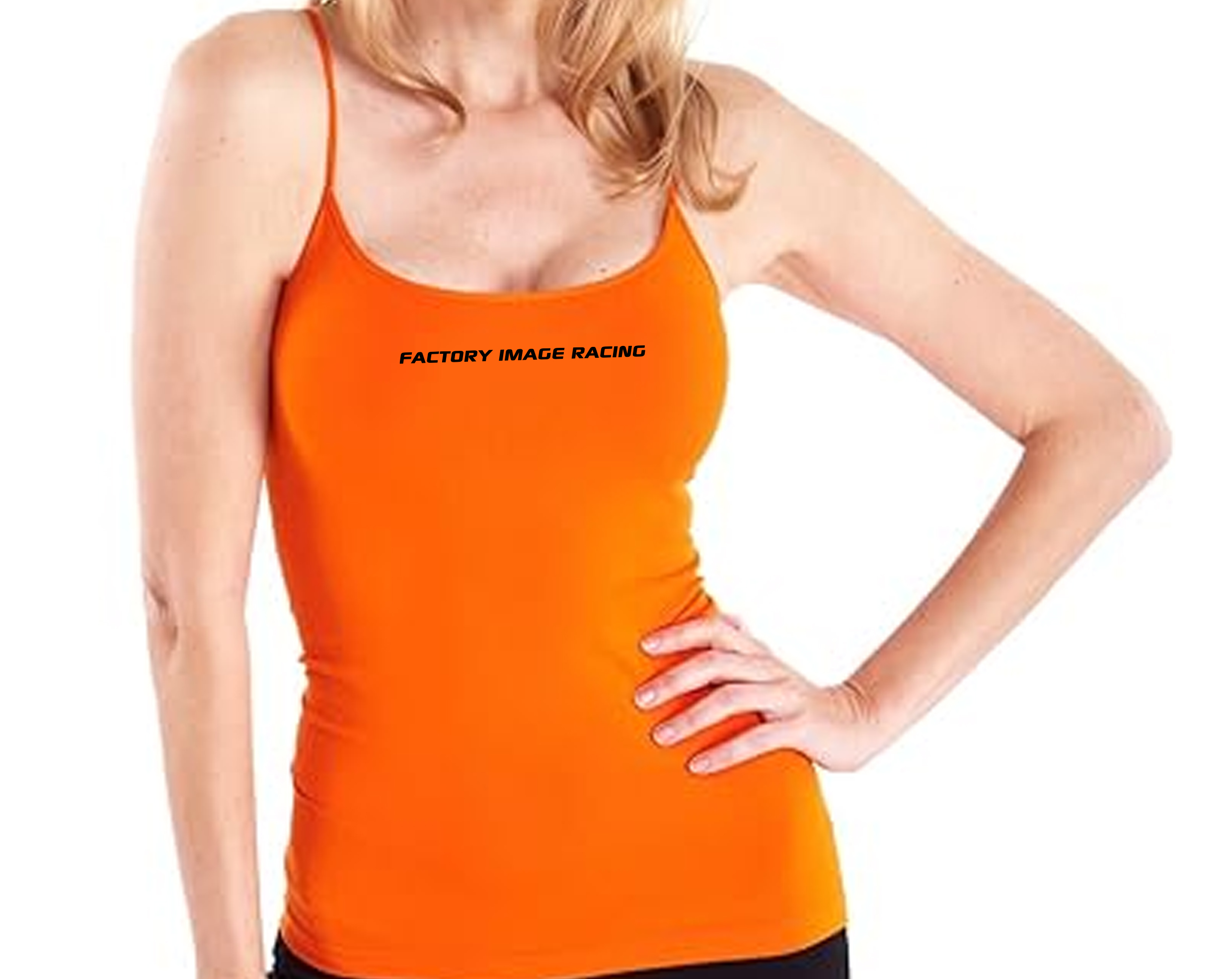 FIR LADIES ORANGE CAMI VEST COTTON SIZE L image 1